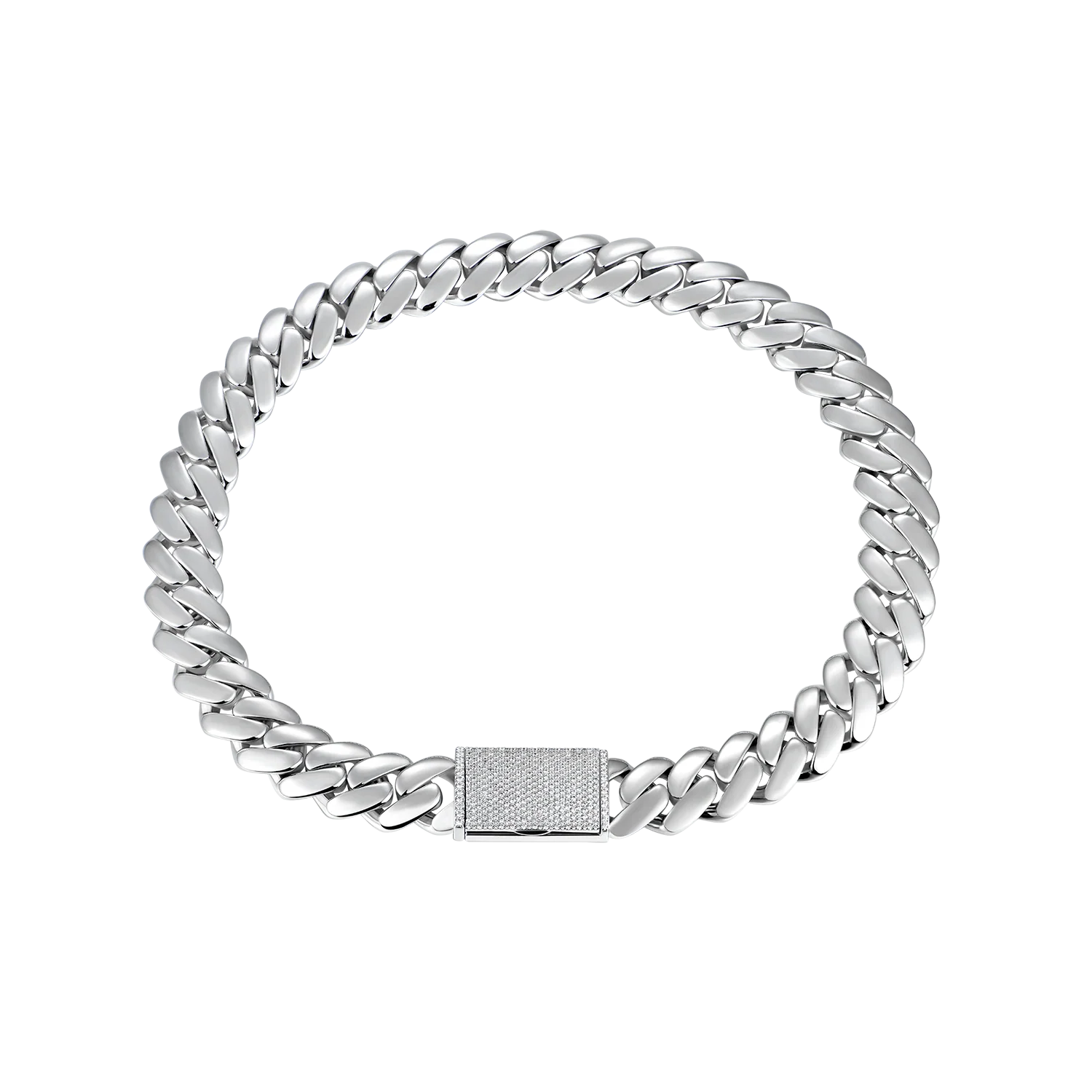 Custom Plain Gold Cuban Link Name Necklace Chain - White Gold - Image 3