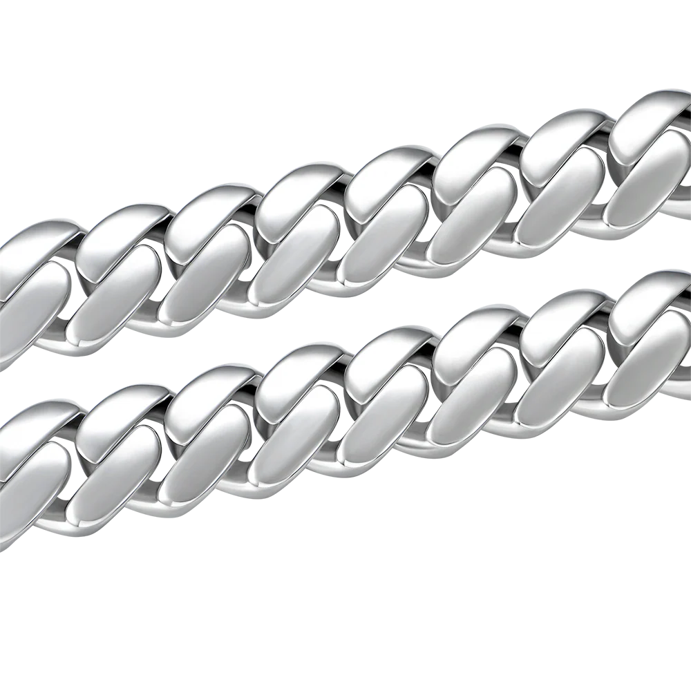 Custom Plain Gold Cuban Link Name Necklace Chain - White Gold - Image 4