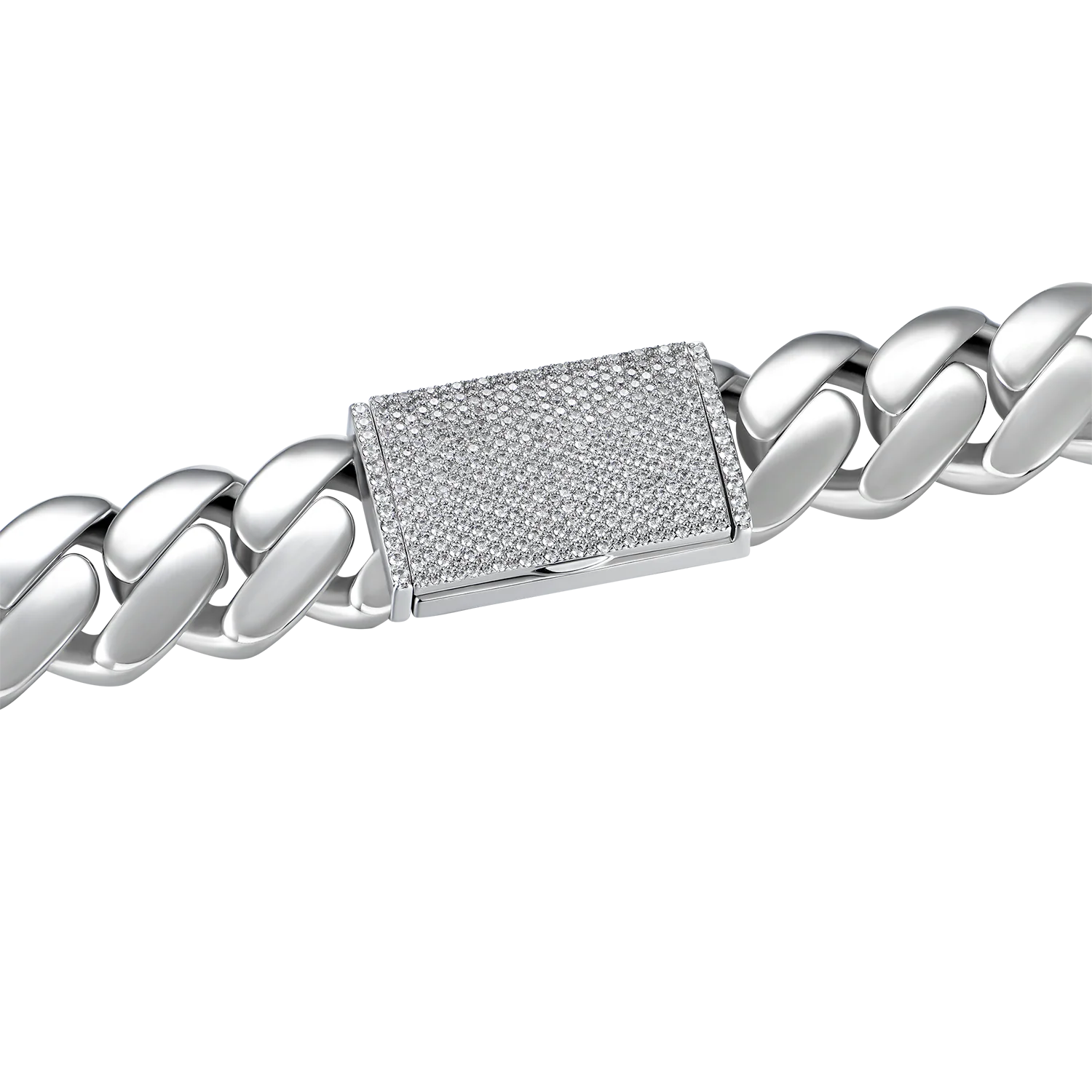 Custom Plain Gold Cuban Link Name Necklace Chain - White Gold - Image 5