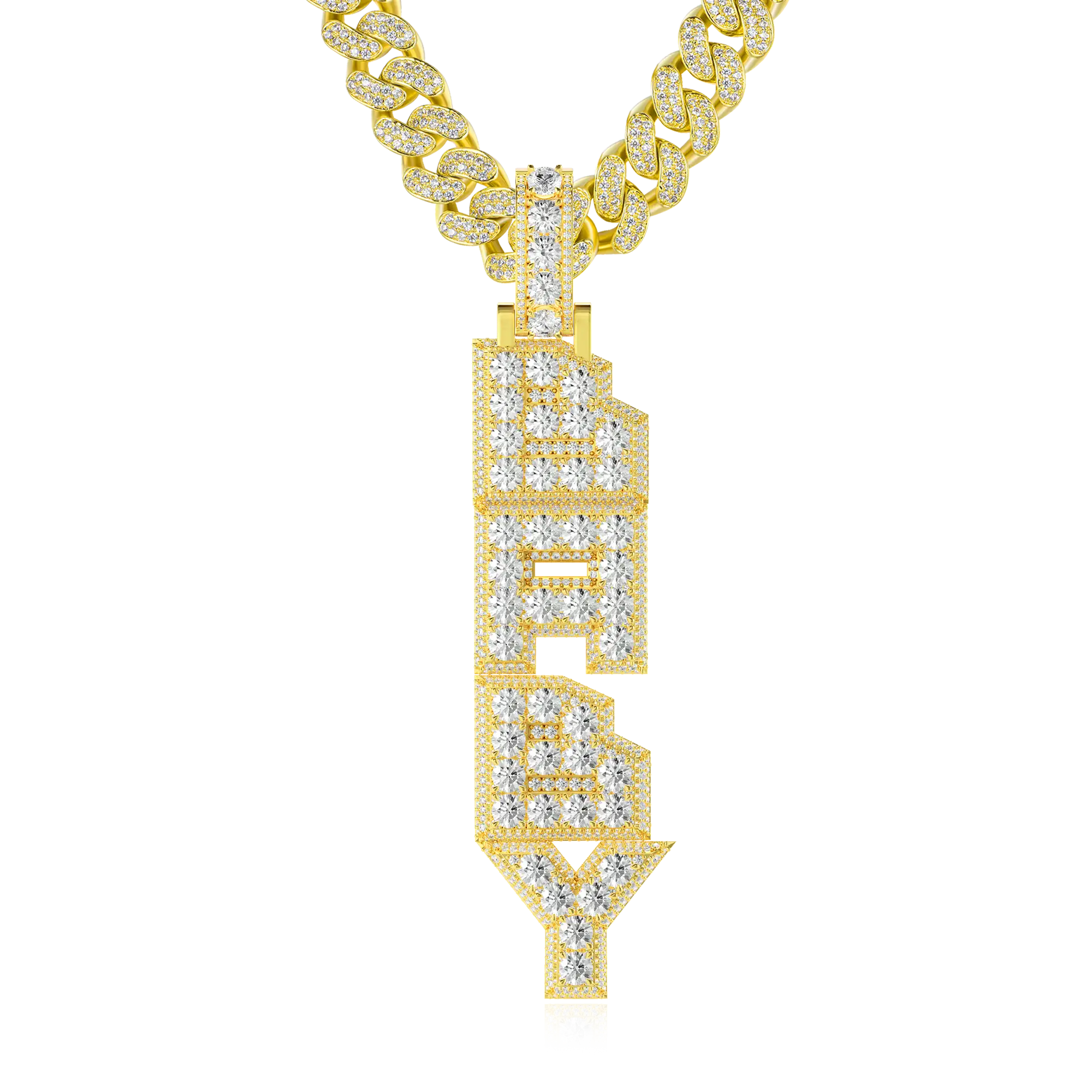 Custom Radiant Layers Vertical Letter Pendant - Image 19