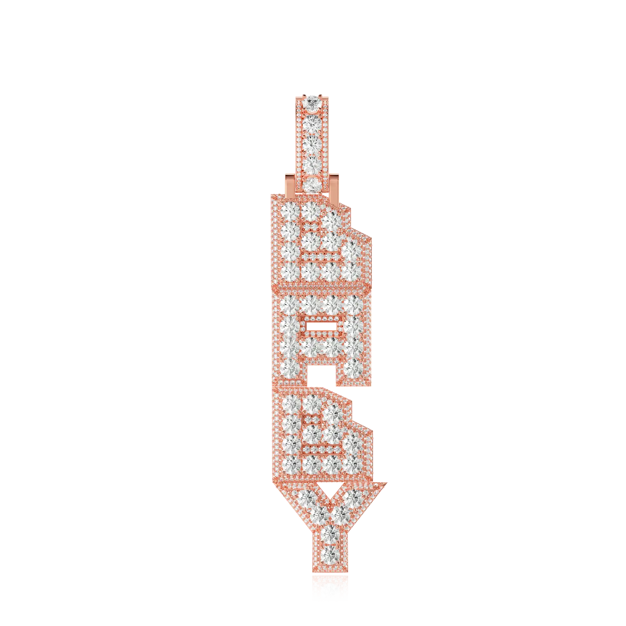 Custom Radiant Layers Vertical Letter Pendant - Image 6
