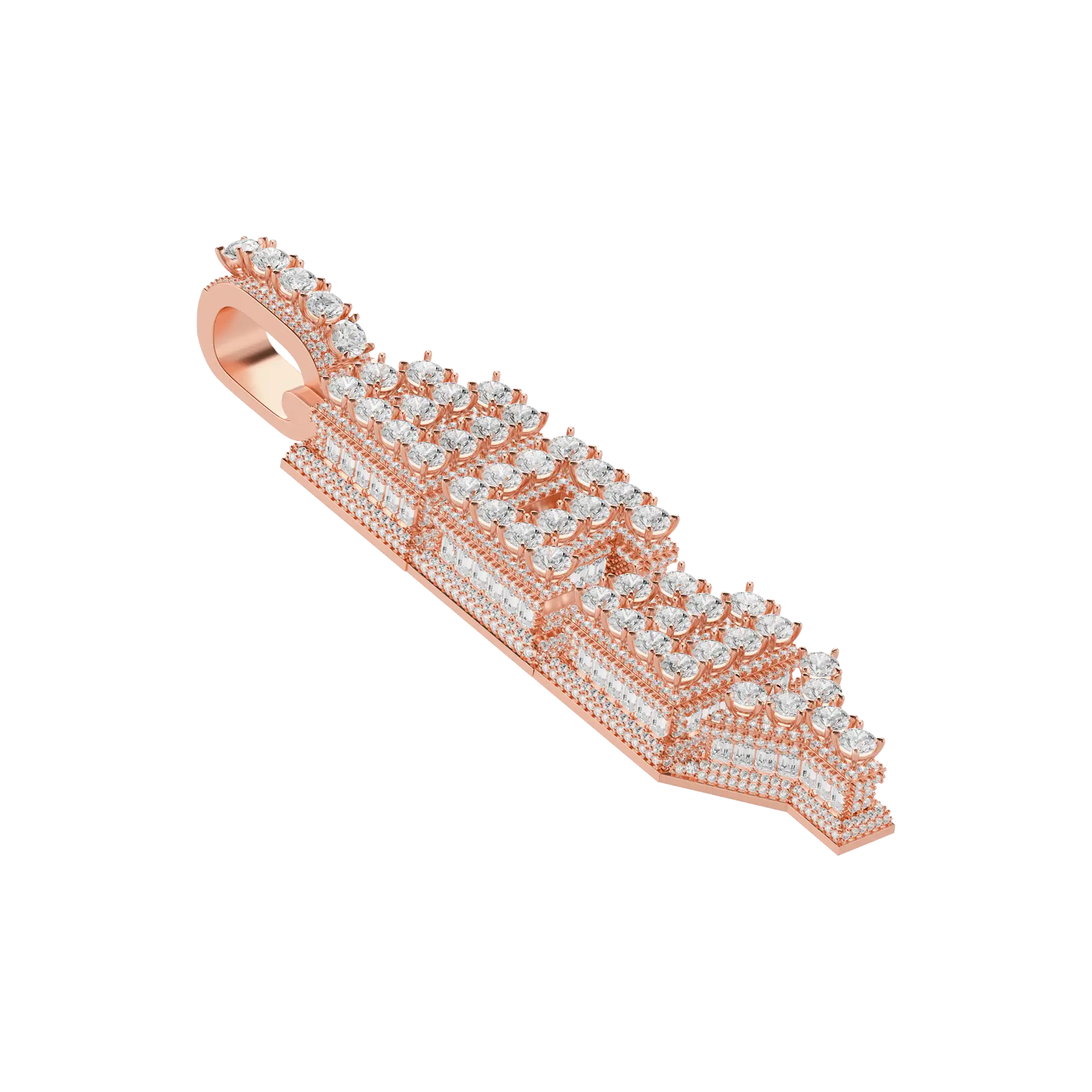 Custom Radiant Layers Vertical Letter Pendant - Image 9