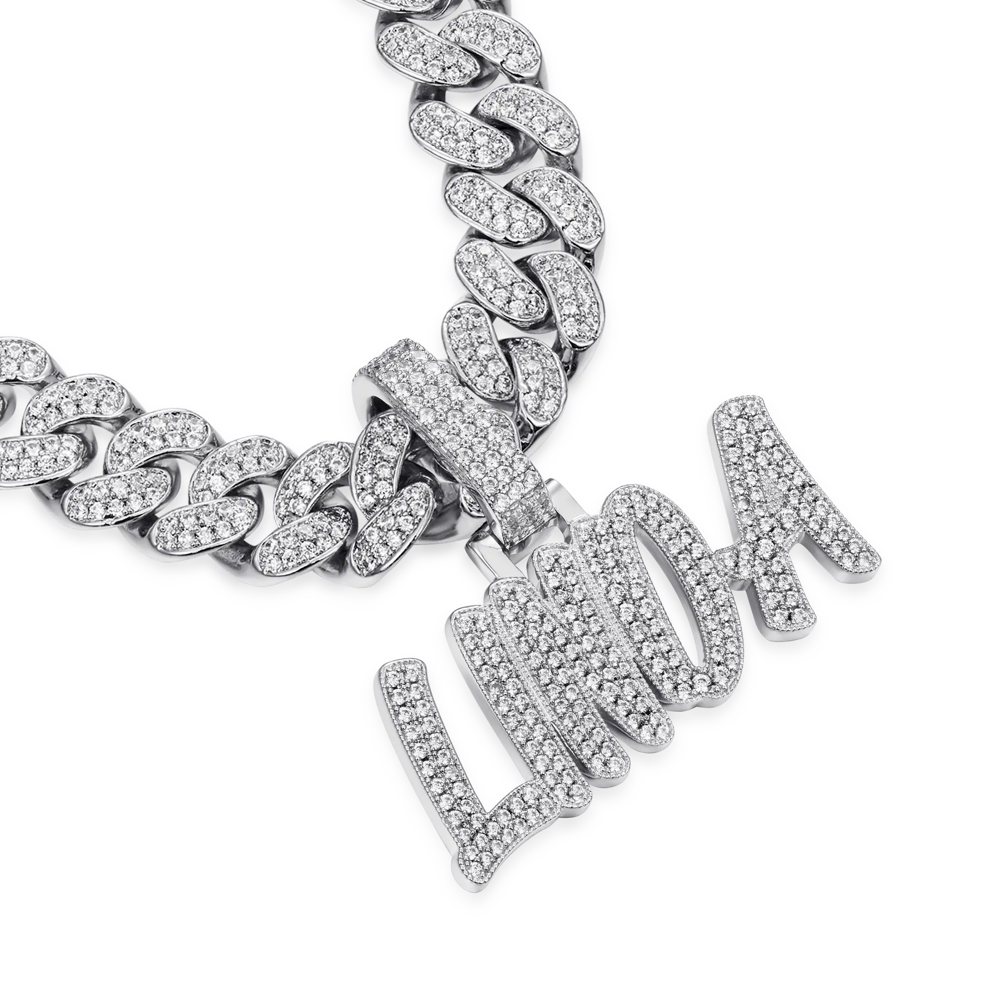 Custom Moissanite Romantic Name Pendant - Image 10