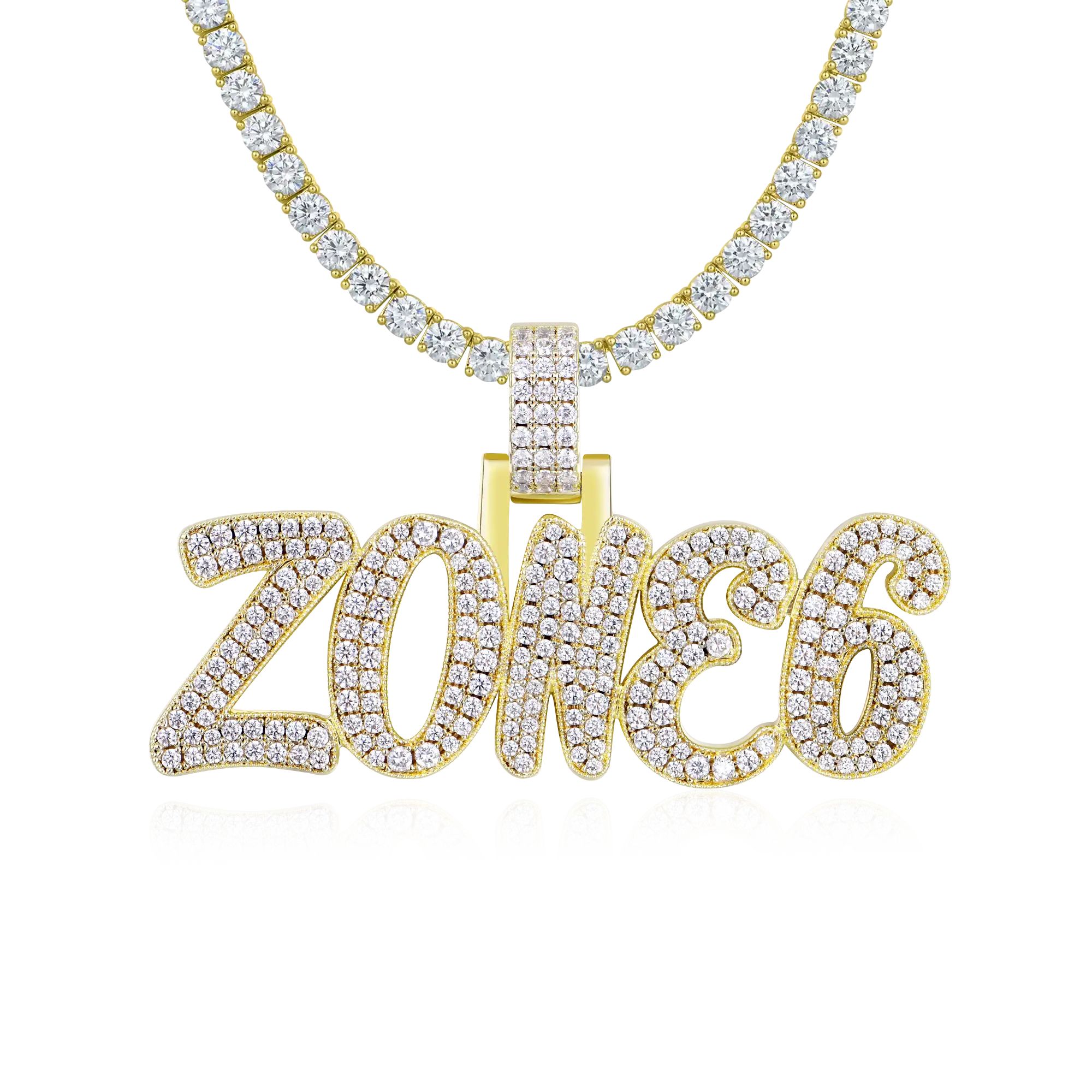 Custom Moissanite Romantic Name Pendant - Image 8