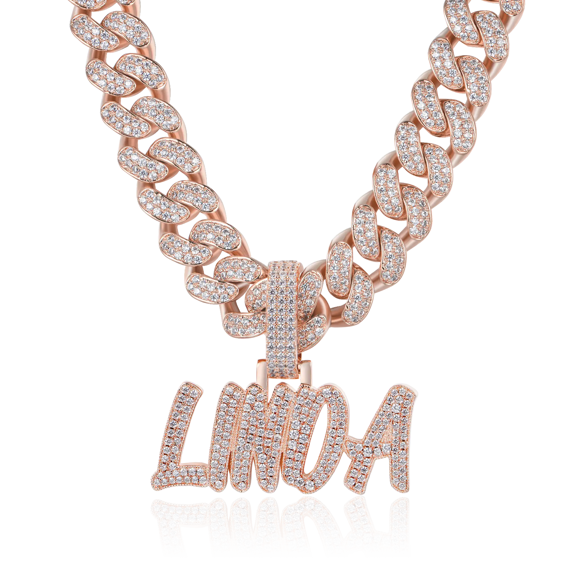 Custom Moissanite Romantic Name Pendant - Image 9