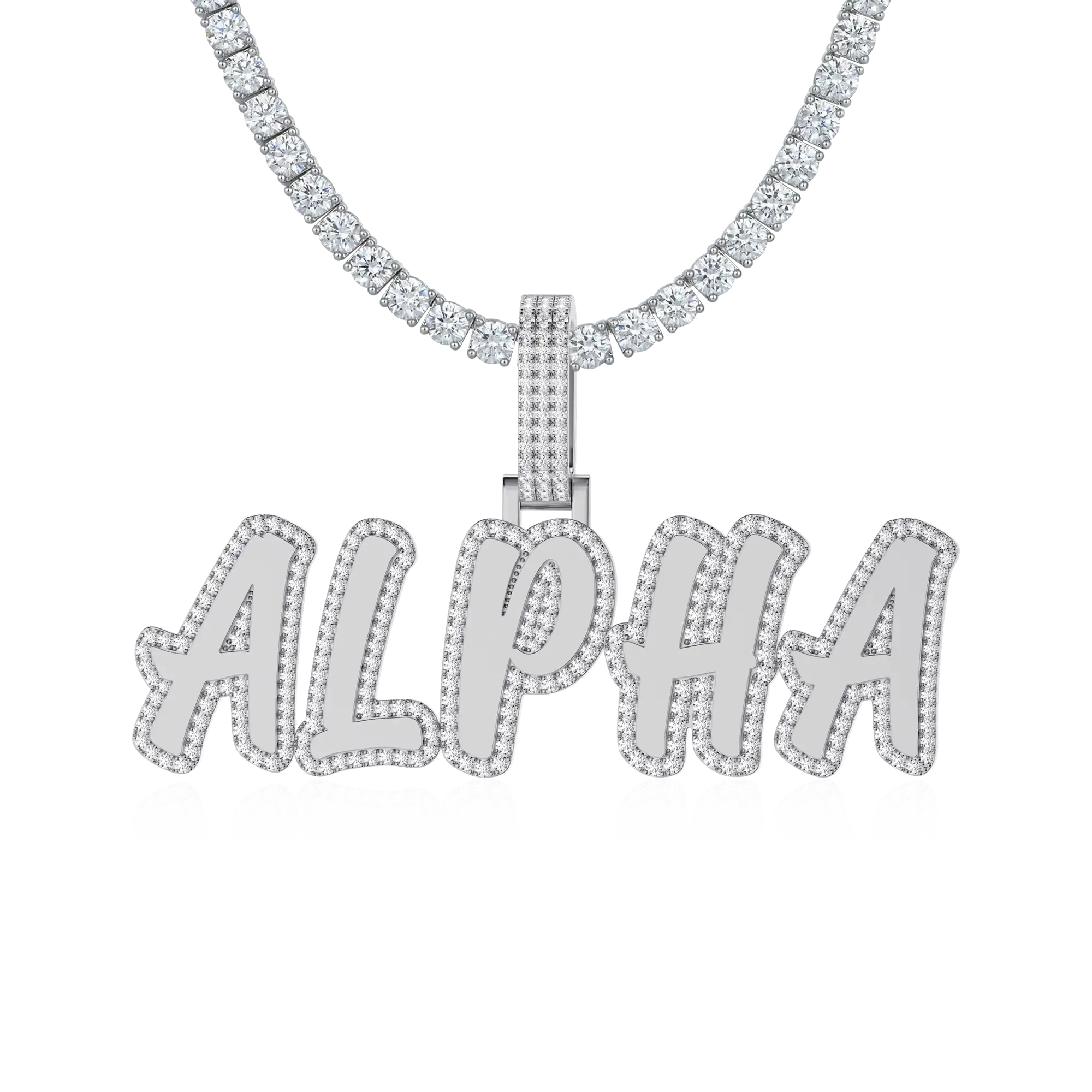 Custom Double Layer Romantic Font Letter/Number Pendant