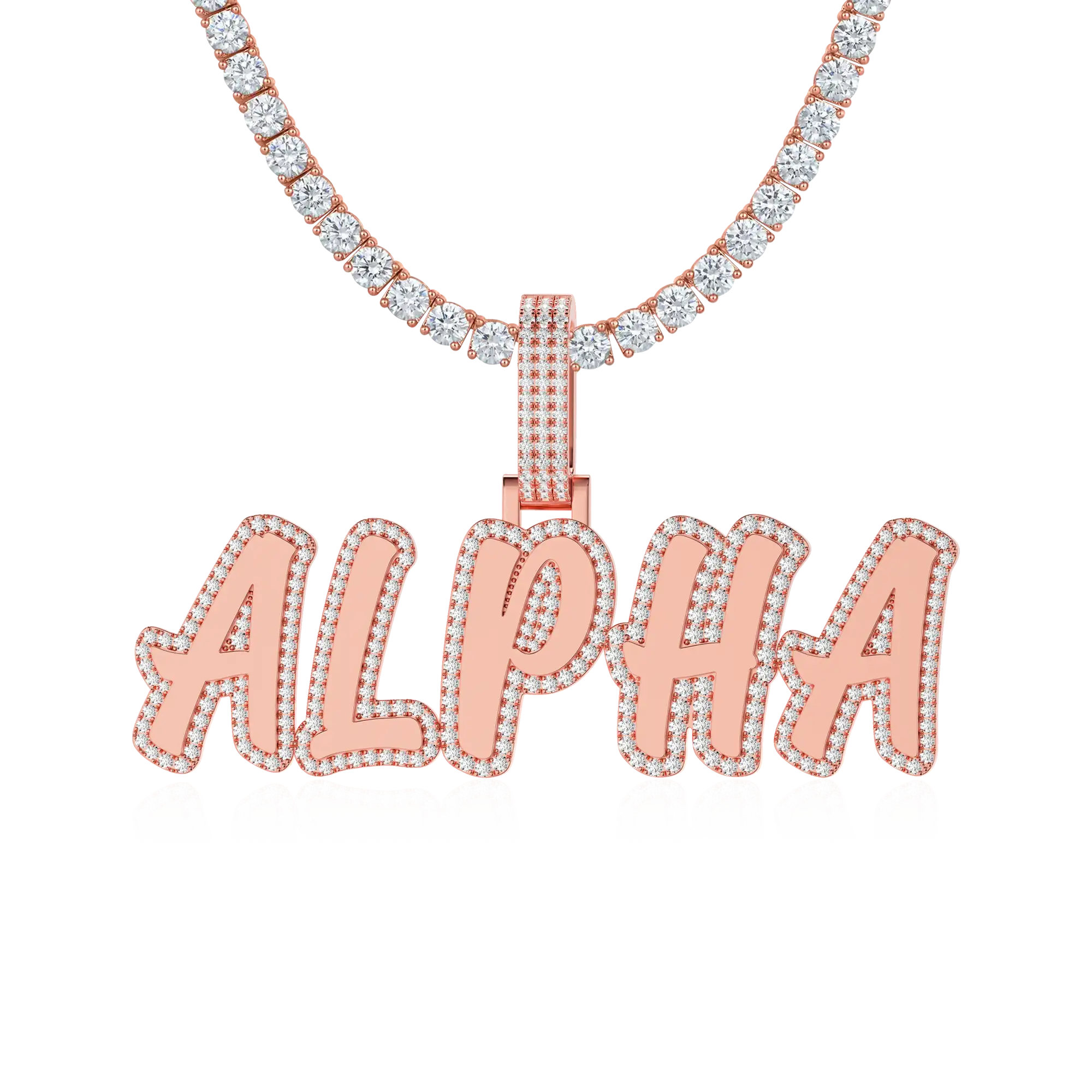 Custom Double Layer Romantic Font Letter/Number Pendant - Image 10