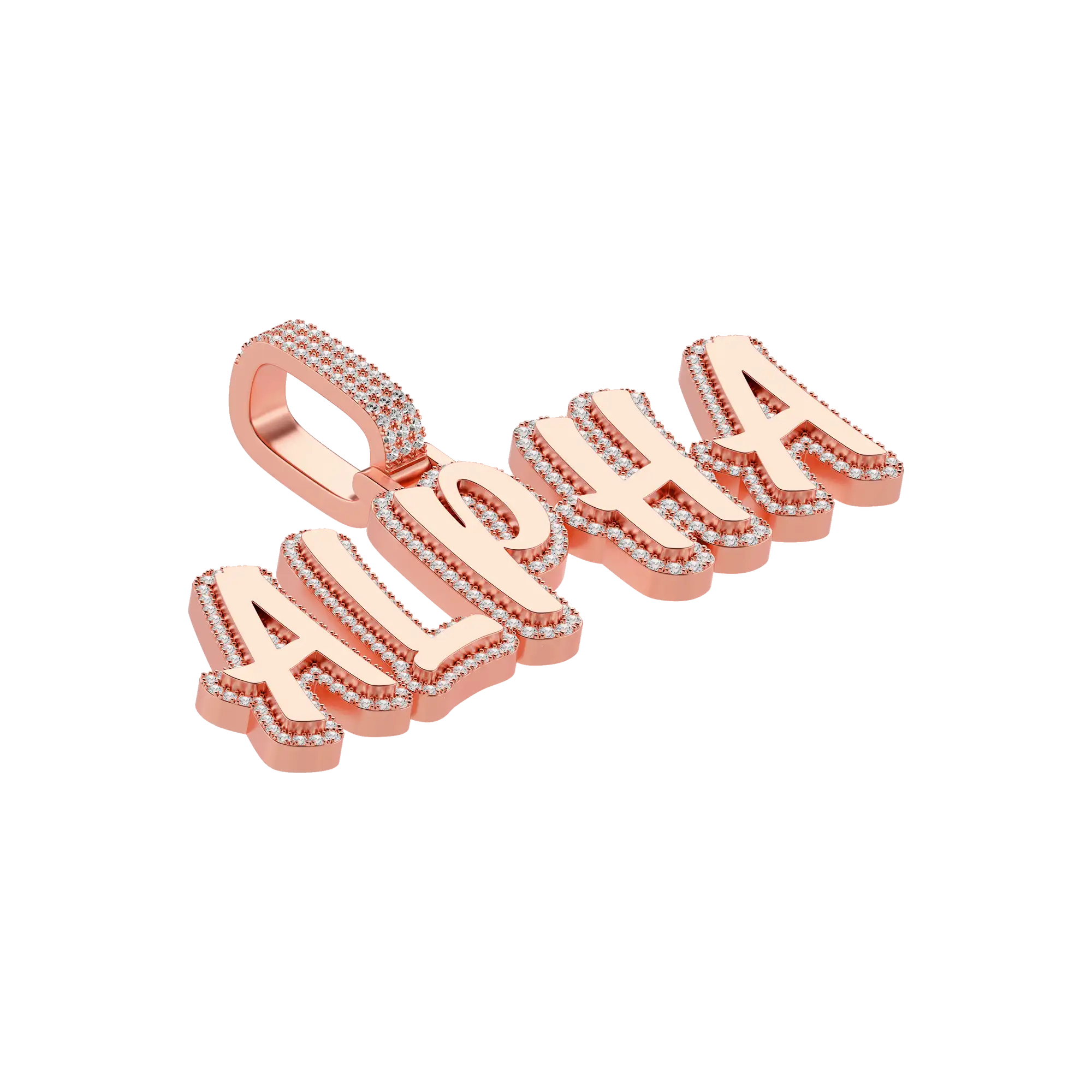 Custom Double Layer Romantic Font Letter/Number Pendant - Image 12