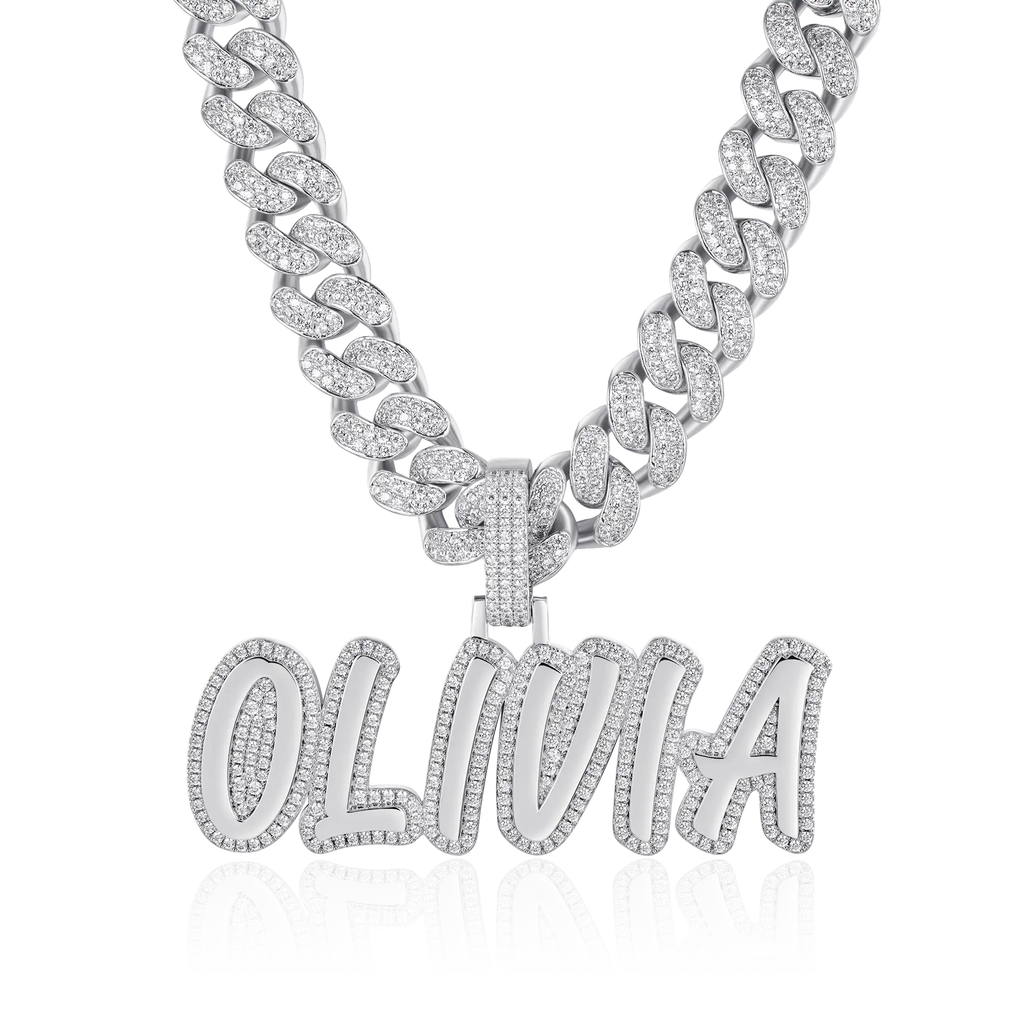 Custom Double Layer Romantic Font Letter/Number Pendant - Image 14