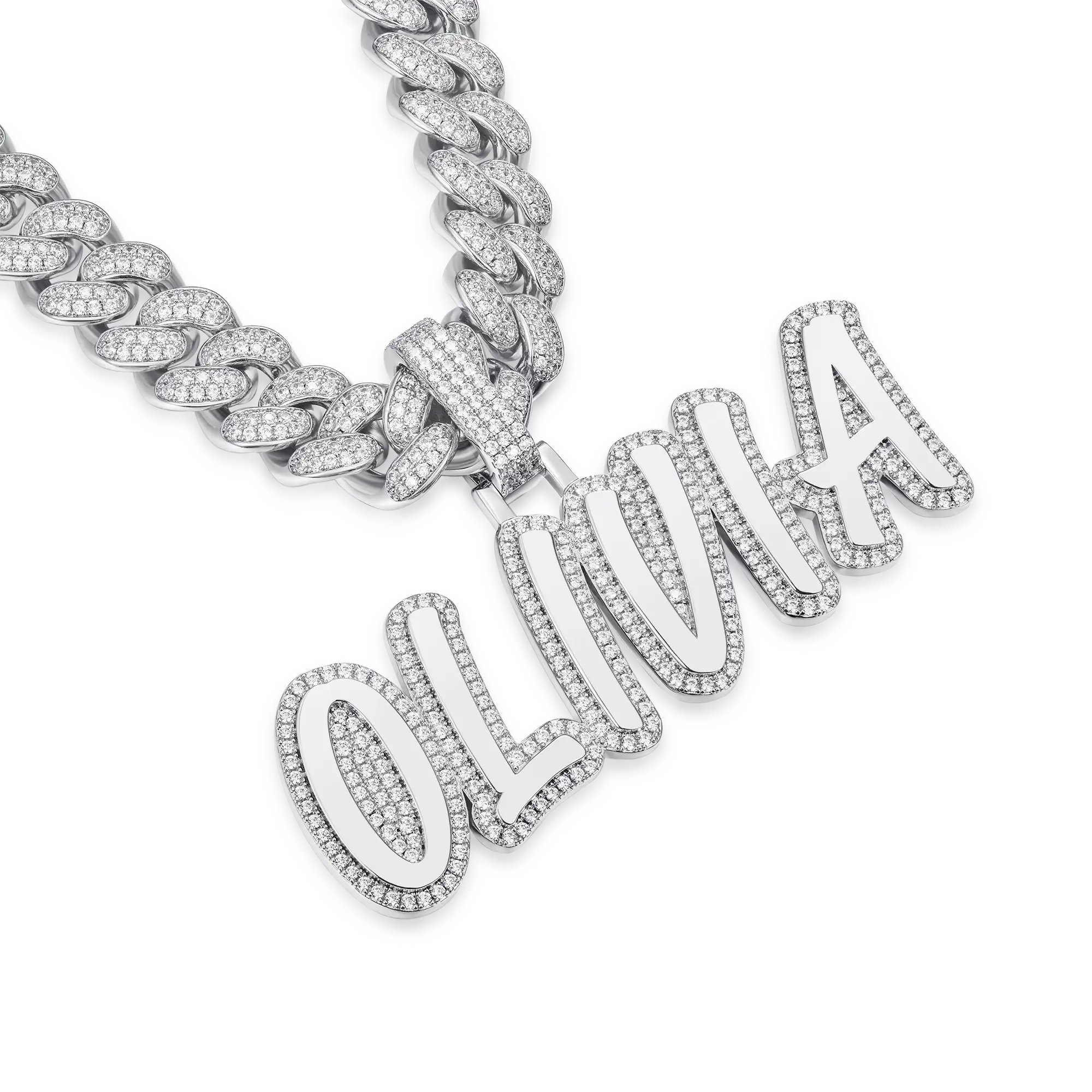 Custom Double Layer Romantic Font Letter/Number Pendant - Image 15