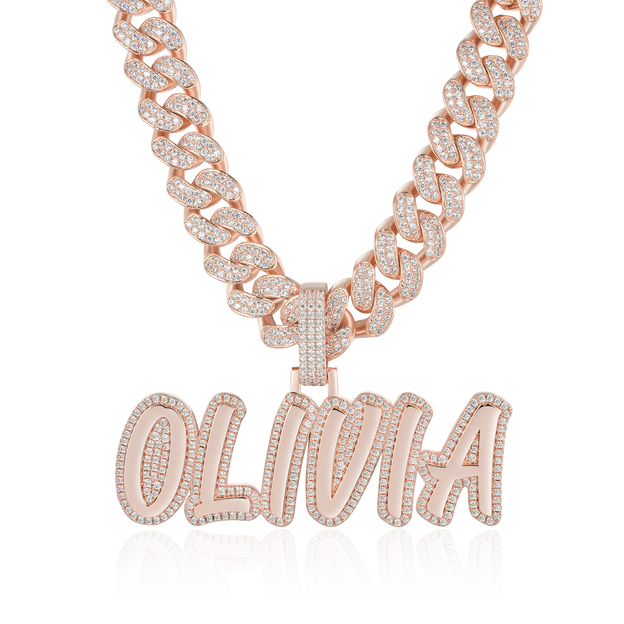 Custom Double Layer Romantic Font Letter/Number Pendant - Image 17