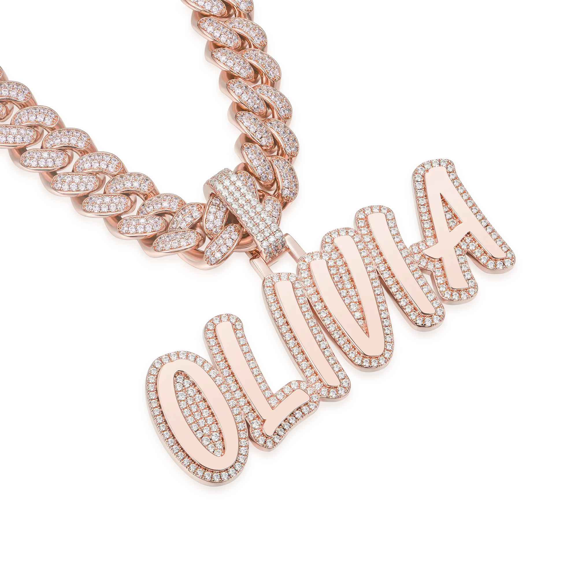 Custom Double Layer Romantic Font Letter/Number Pendant - Image 18
