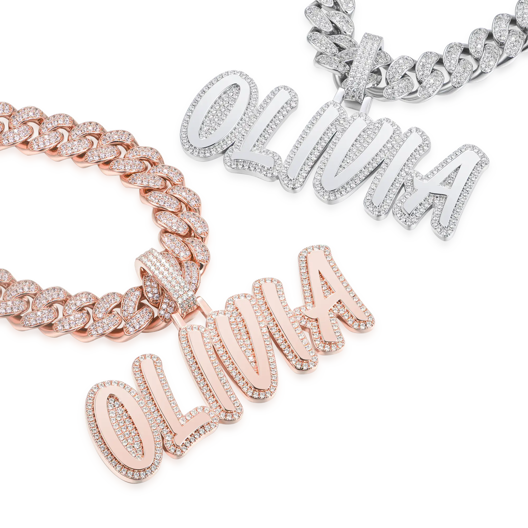 Custom Double Layer Romantic Font Letter/Number Pendant - Image 20