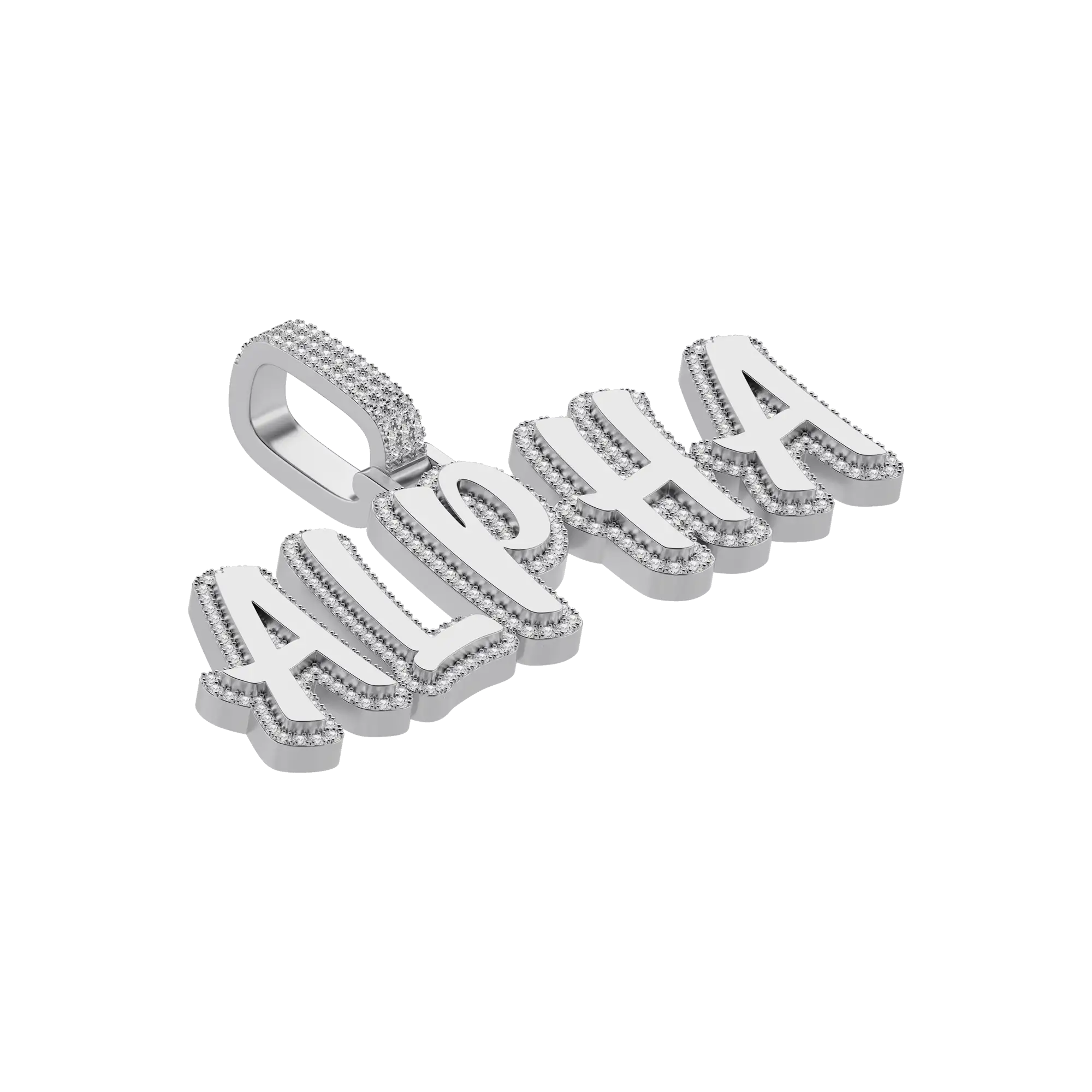 Custom Double Layer Romantic Font Letter/Number Pendant - Image 4