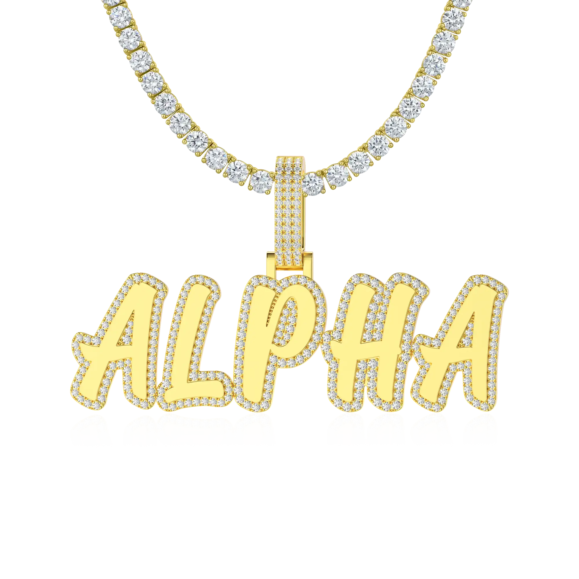 Custom Double Layer Romantic Font Letter/Number Pendant - Image 6