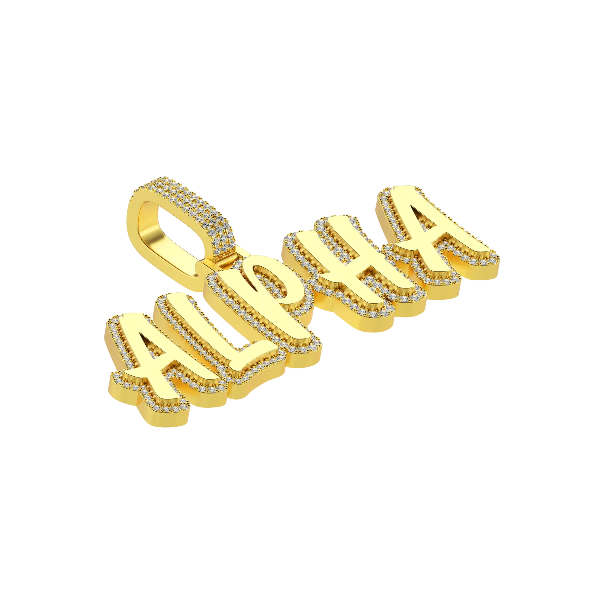 Custom Double Layer Romantic Font Letter/Number Pendant - Image 8