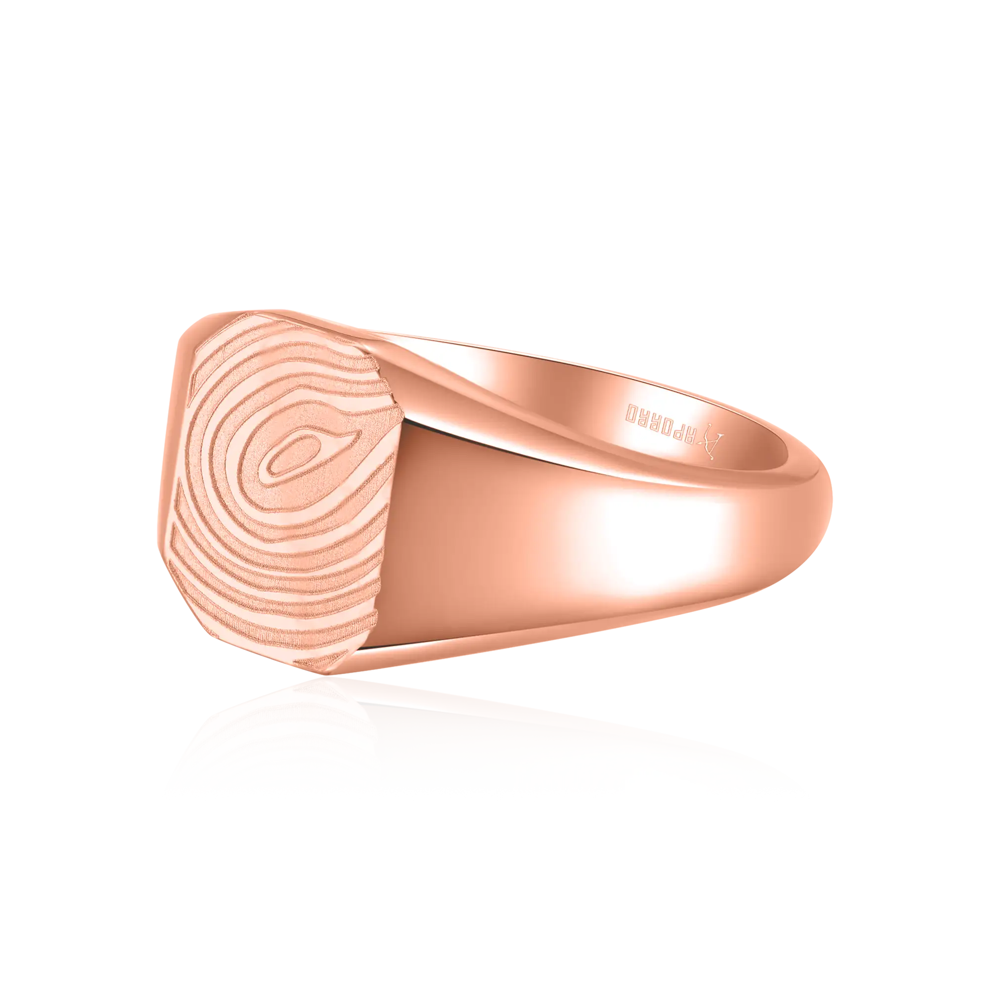 Custom Signet Octagon Ring - Fingerprint - Image 10