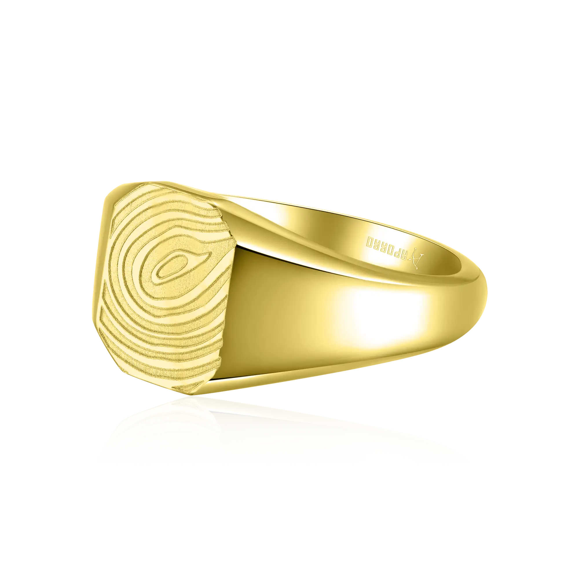 Custom Signet Octagon Ring - Fingerprint - Image 7