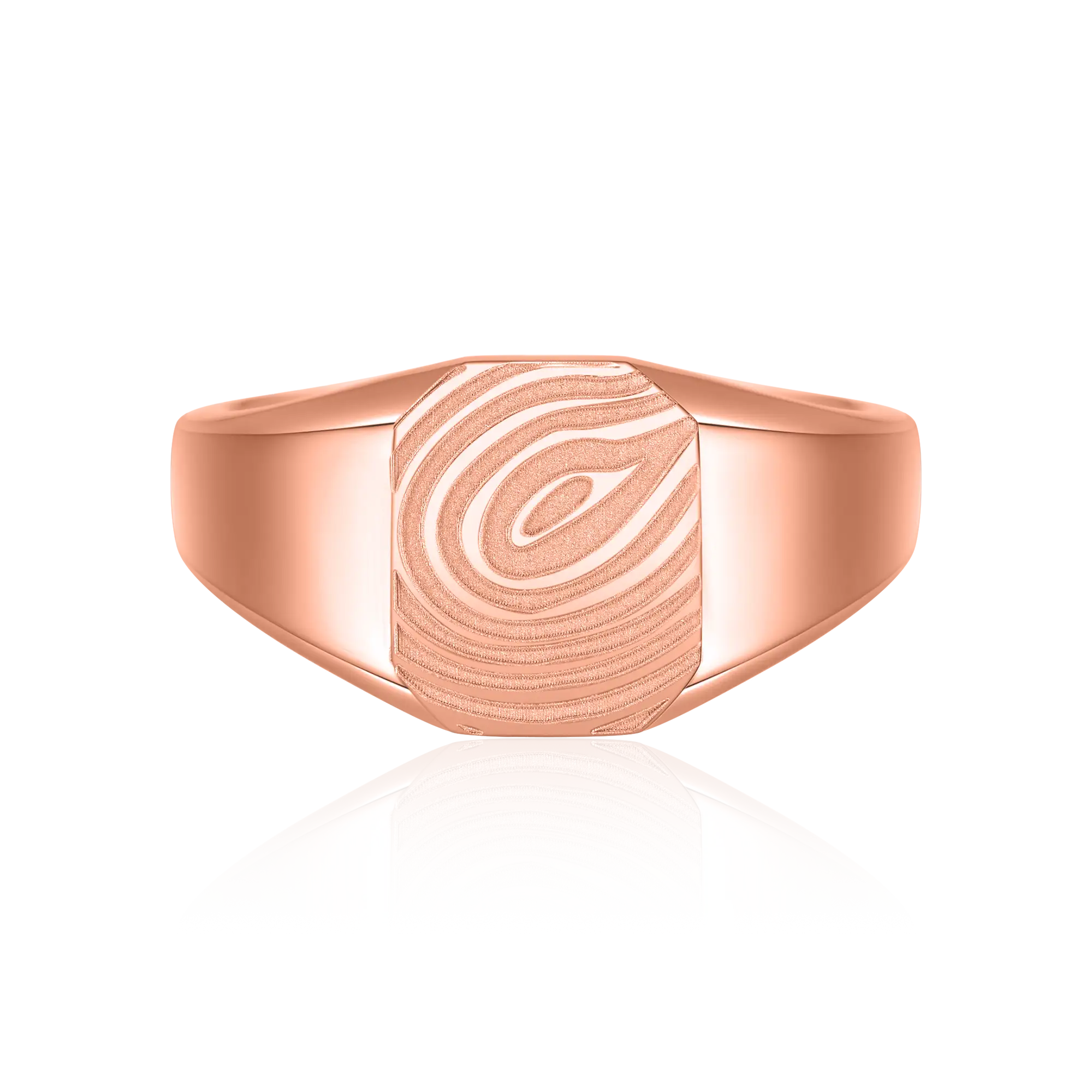 Custom Signet Octagon Ring - Fingerprint - Image 9