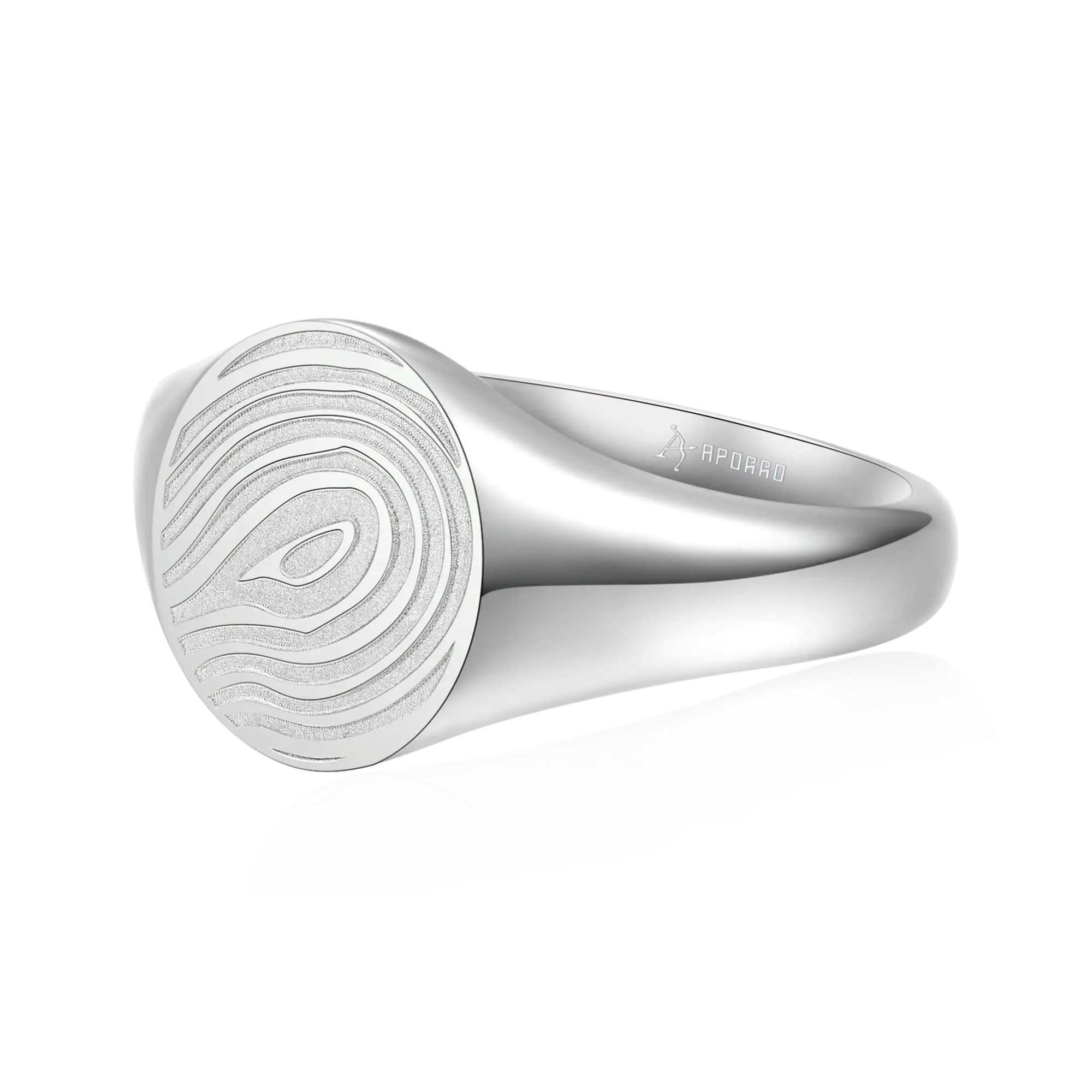 Custom Oval Signet Ring - Fingerprint - Image 5