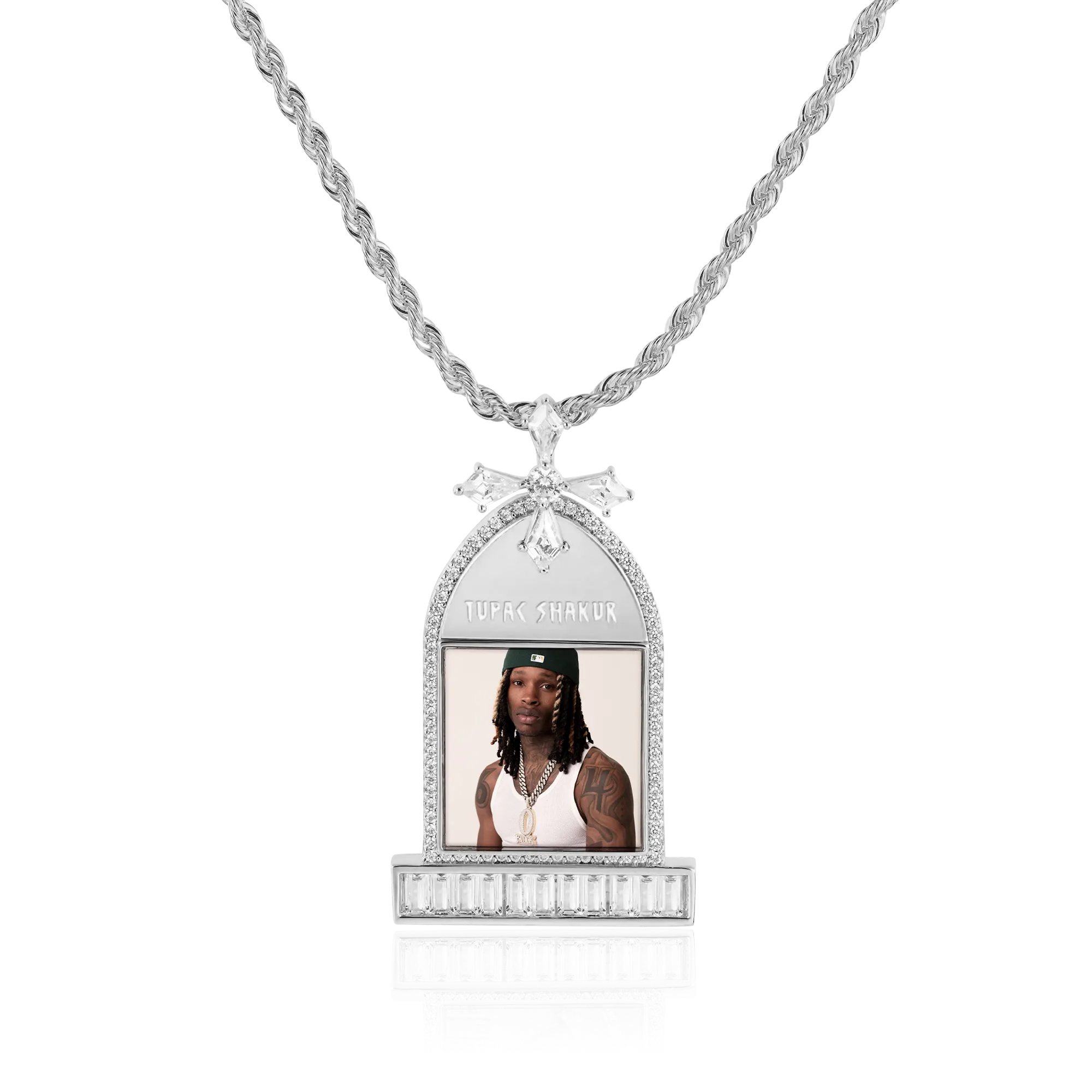 Custom Tombstone Photo Pendant - Image 5