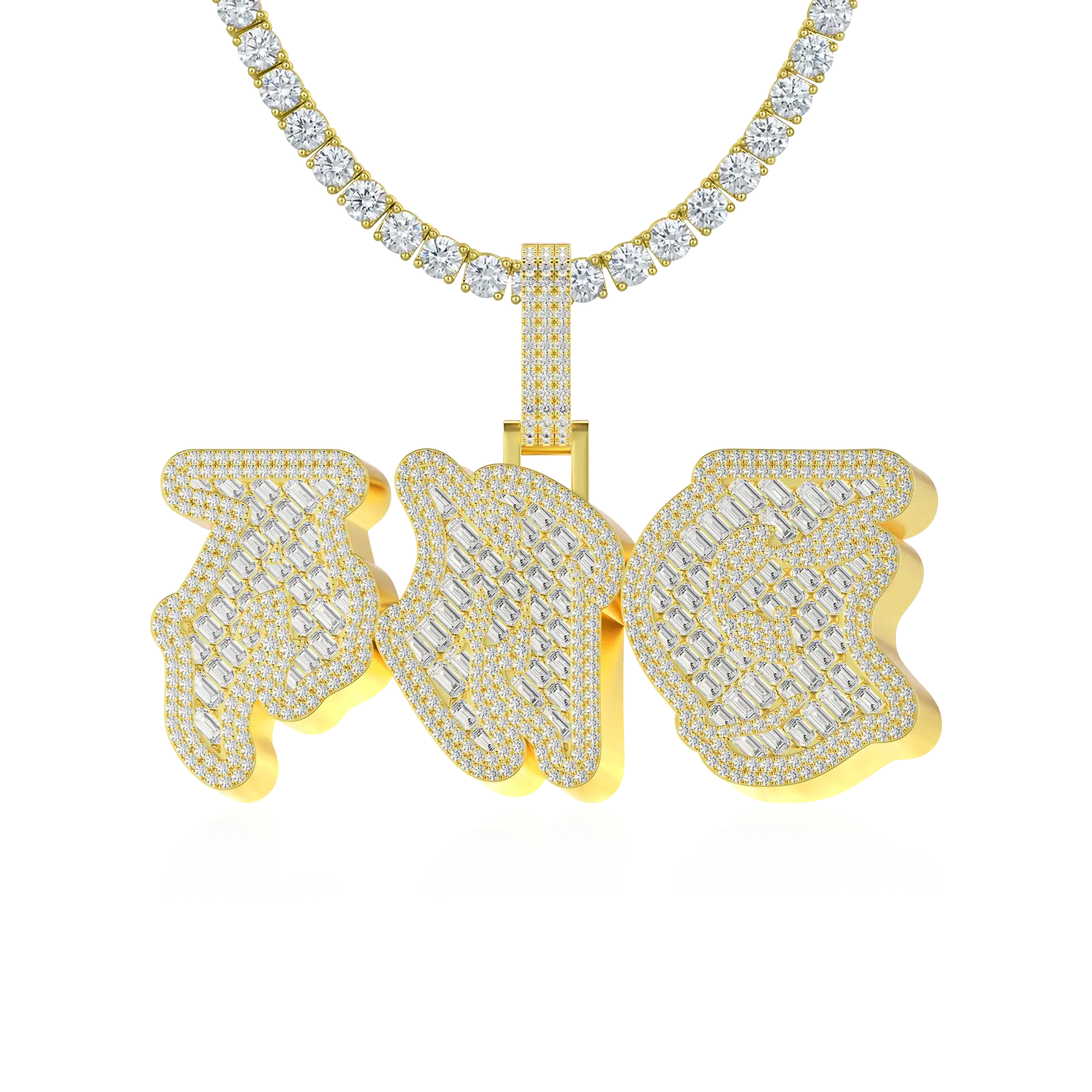 Custom Woven Set Letter Pendant - Image 10
