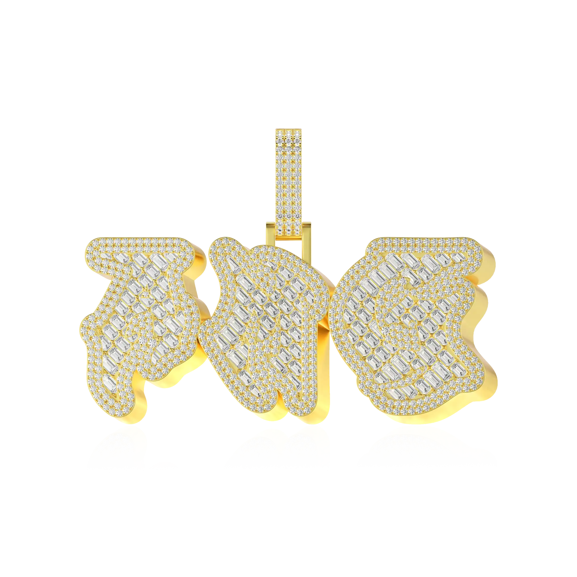 Custom Woven Set Letter Pendant - Image 11