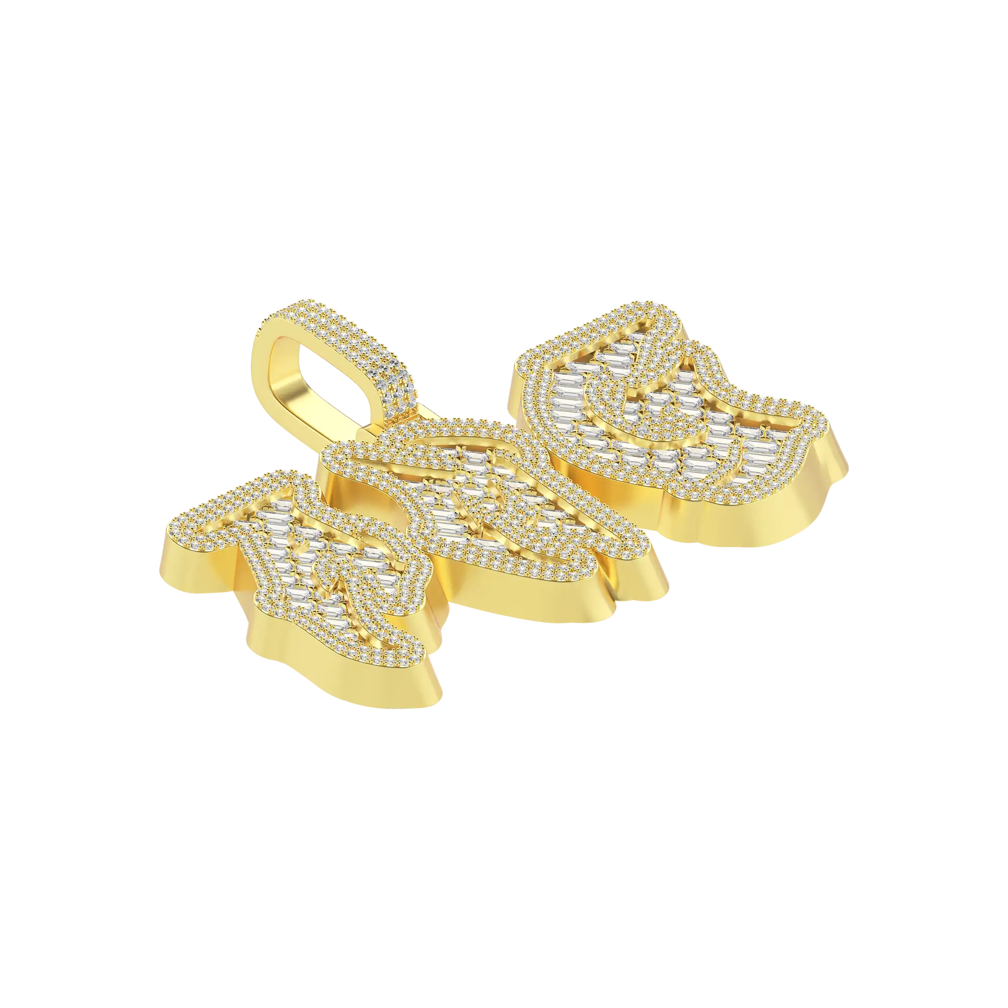 Custom Woven Set Letter Pendant - Image 12
