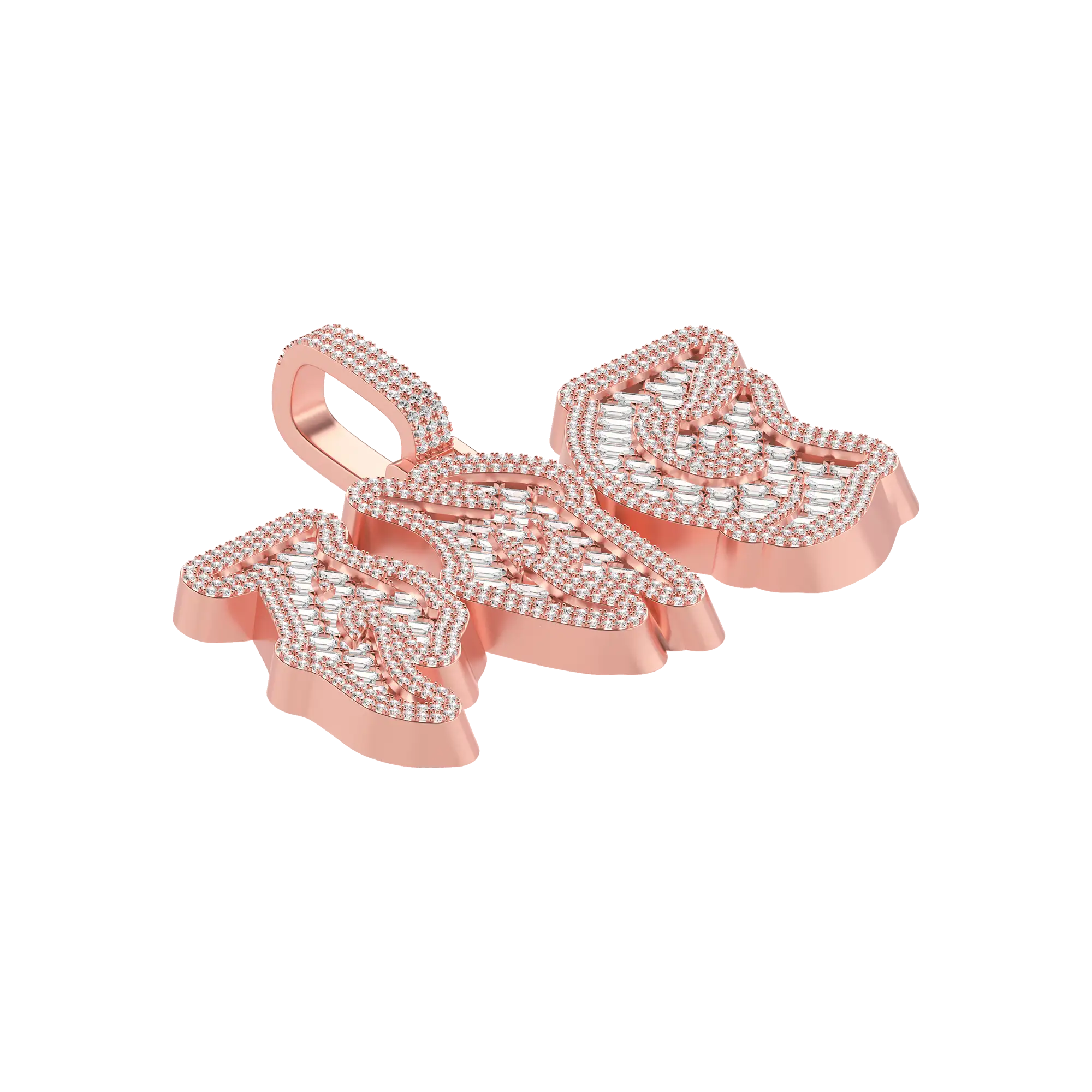 Custom Woven Set Letter Pendant - Image 4