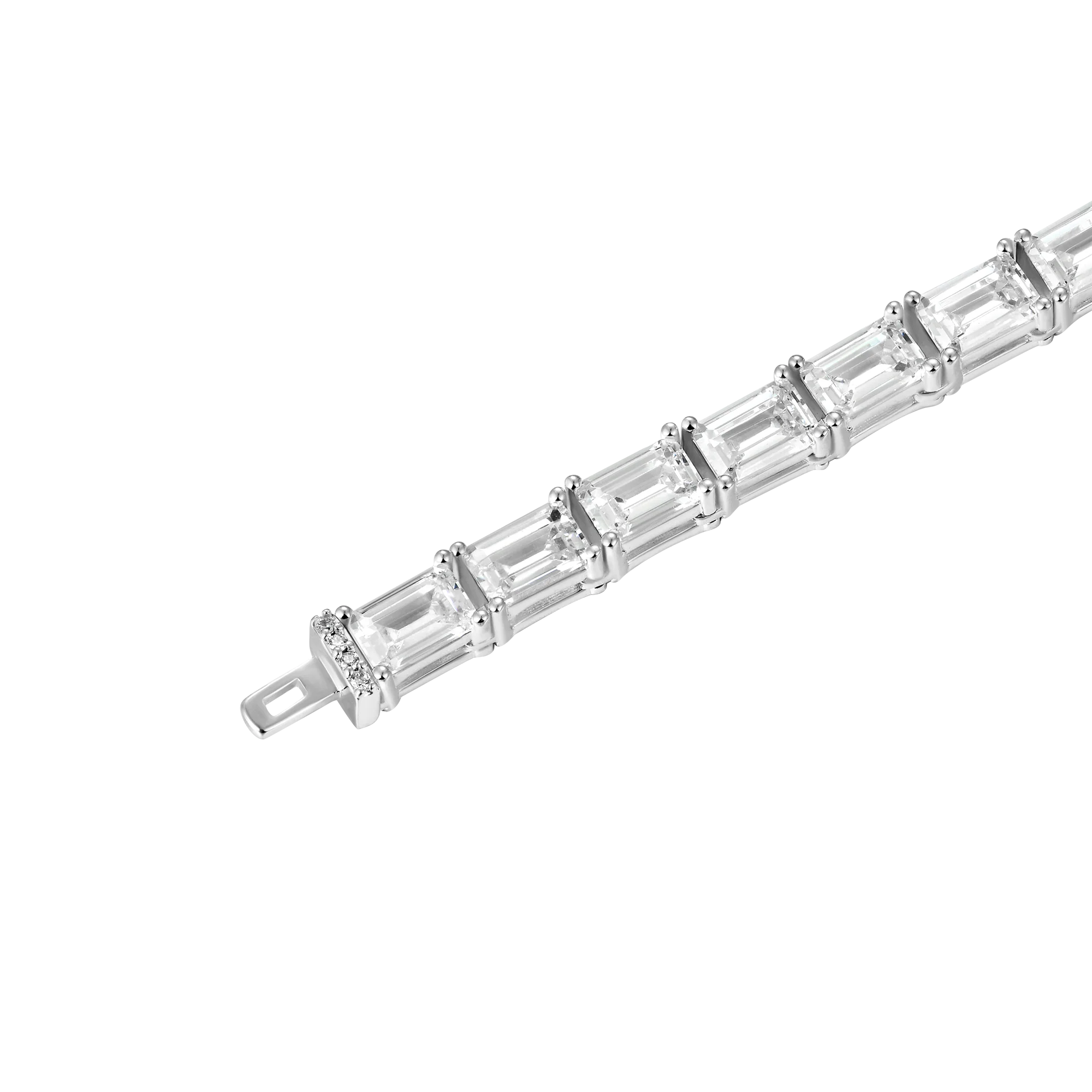 Emerald Cut Tennis Bracelet - 4mm - Image 4