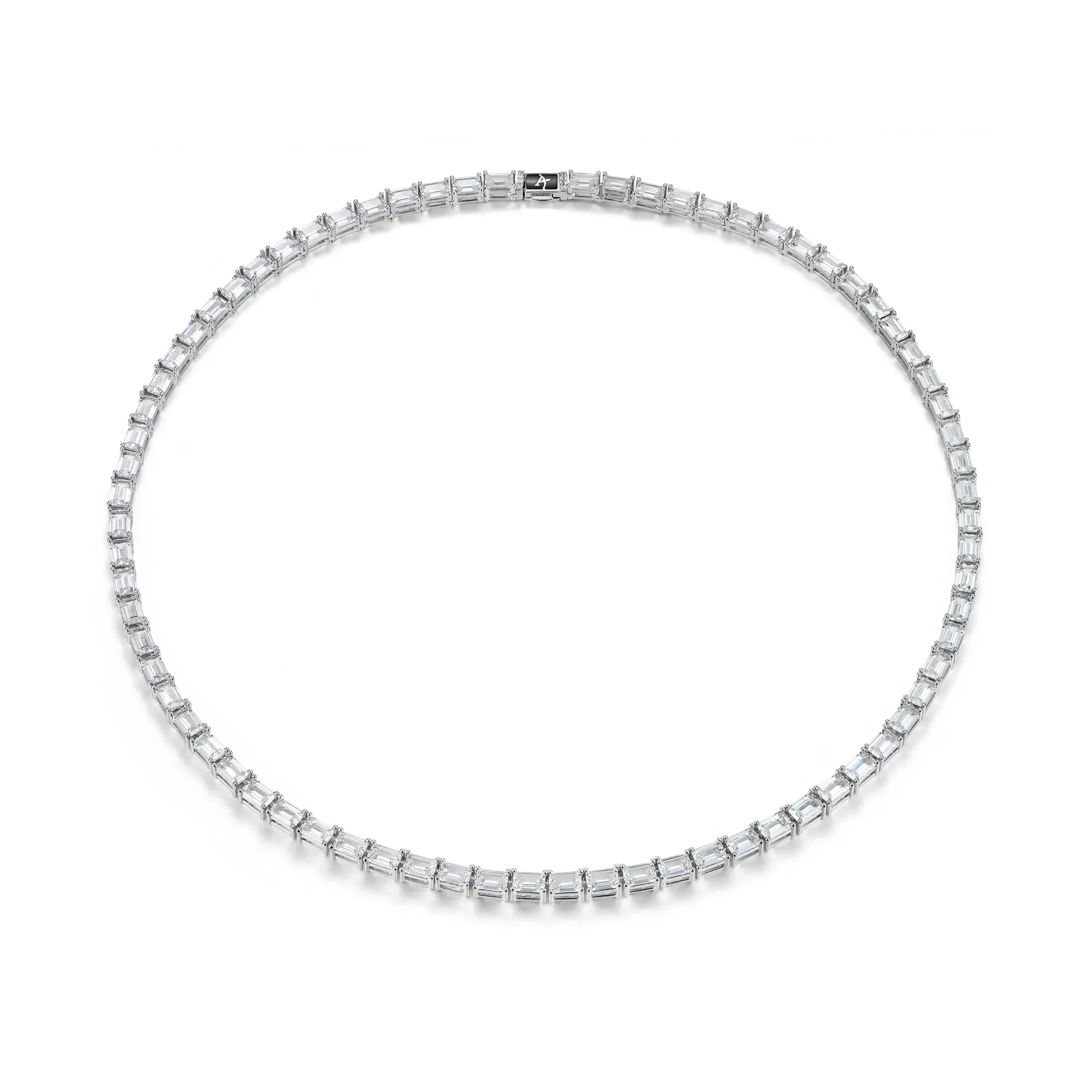 Emerald Cut Tennis Chain - 4mm - Image 3
