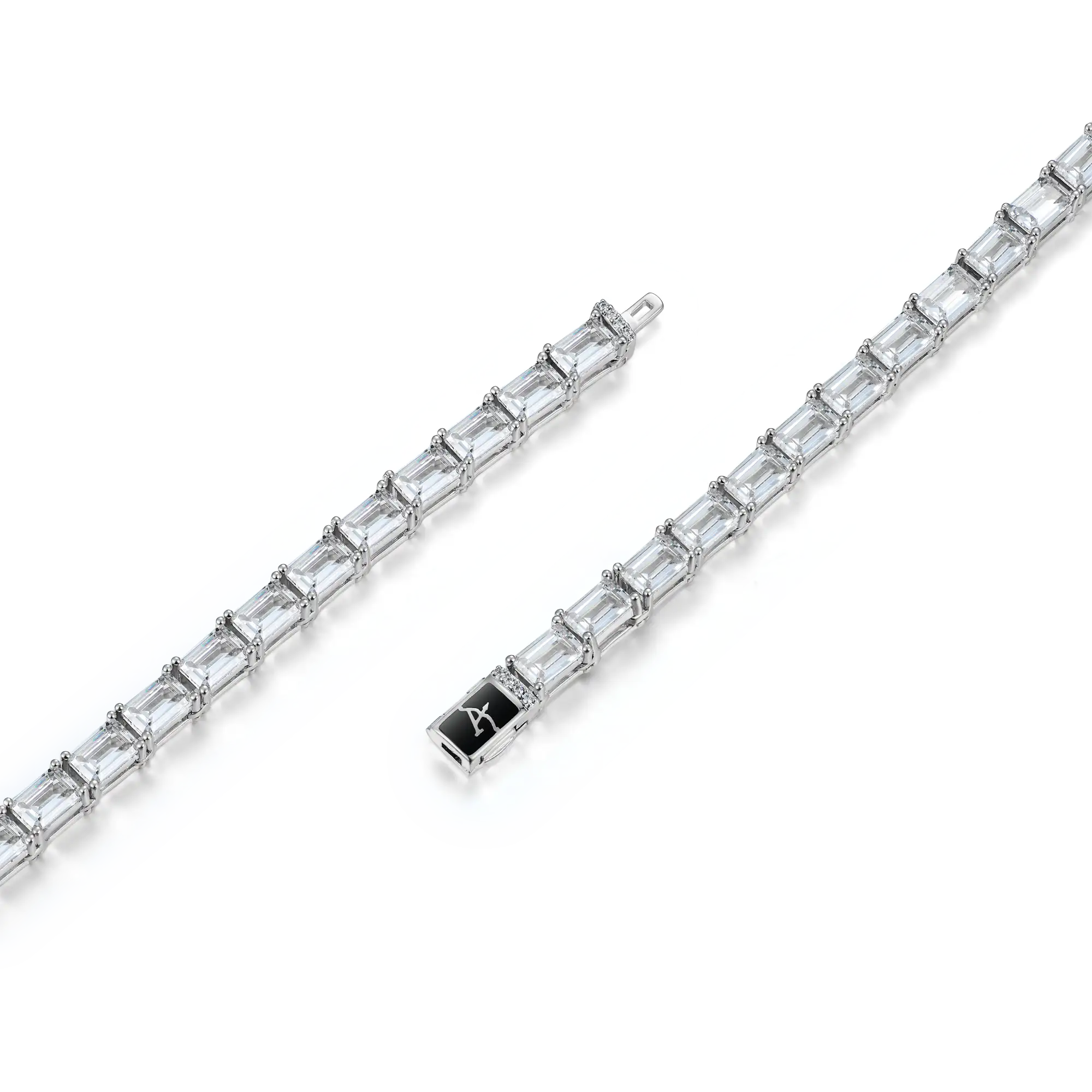 Emerald Cut Tennis Chain - 4mm - Image 4