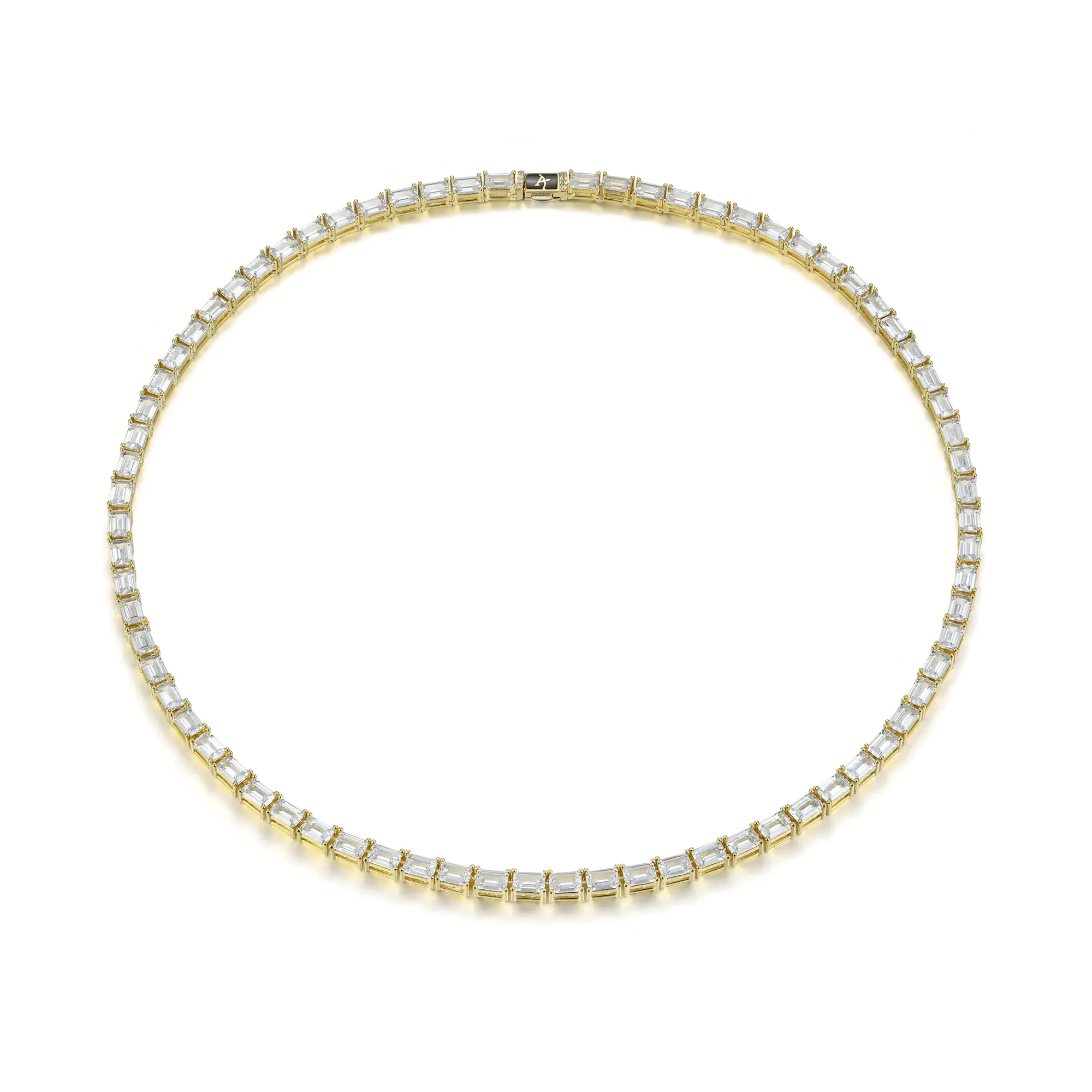 Emerald Cut Tennis Chain - 4mm - Image 6