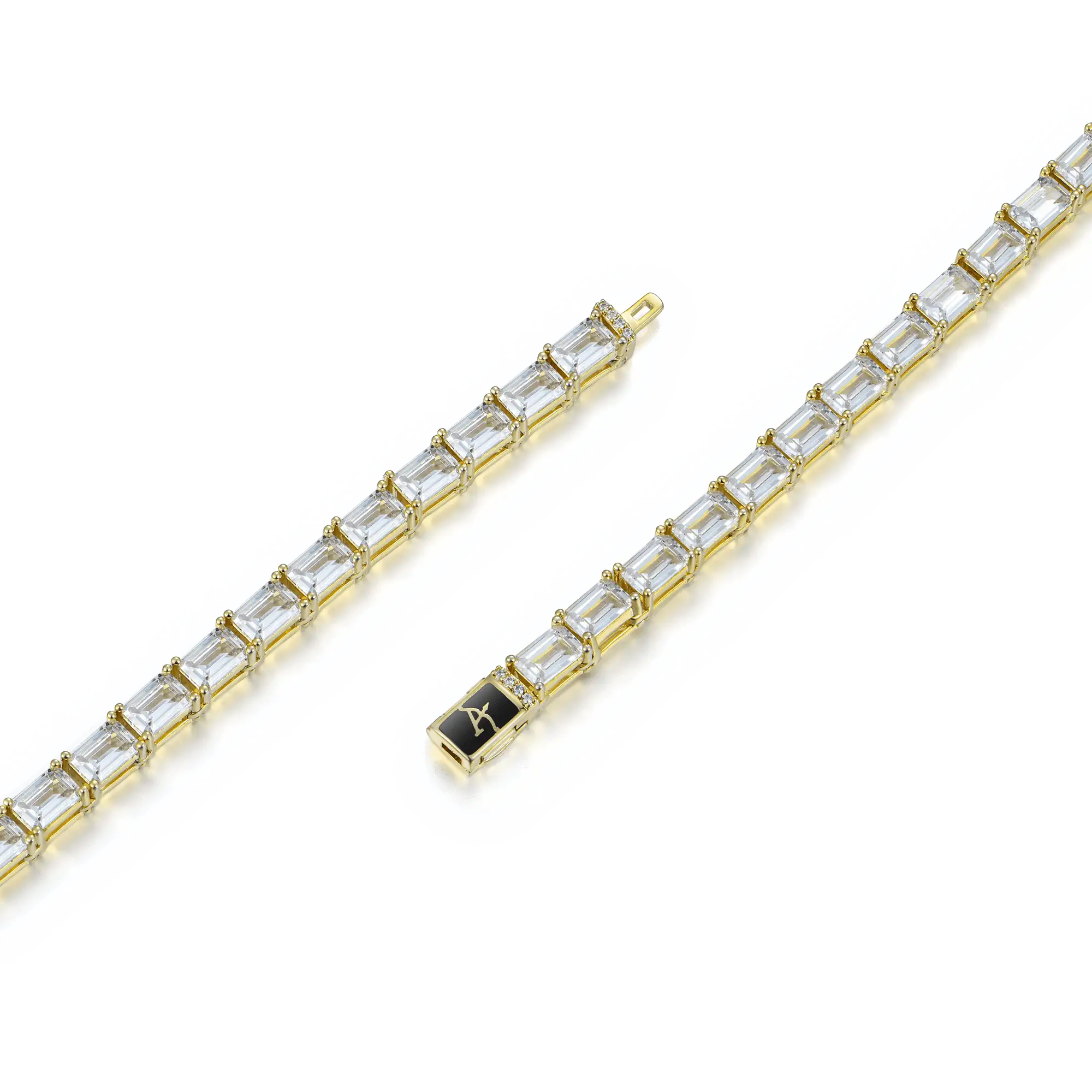 Emerald Cut Tennis Chain - 4mm - Image 7