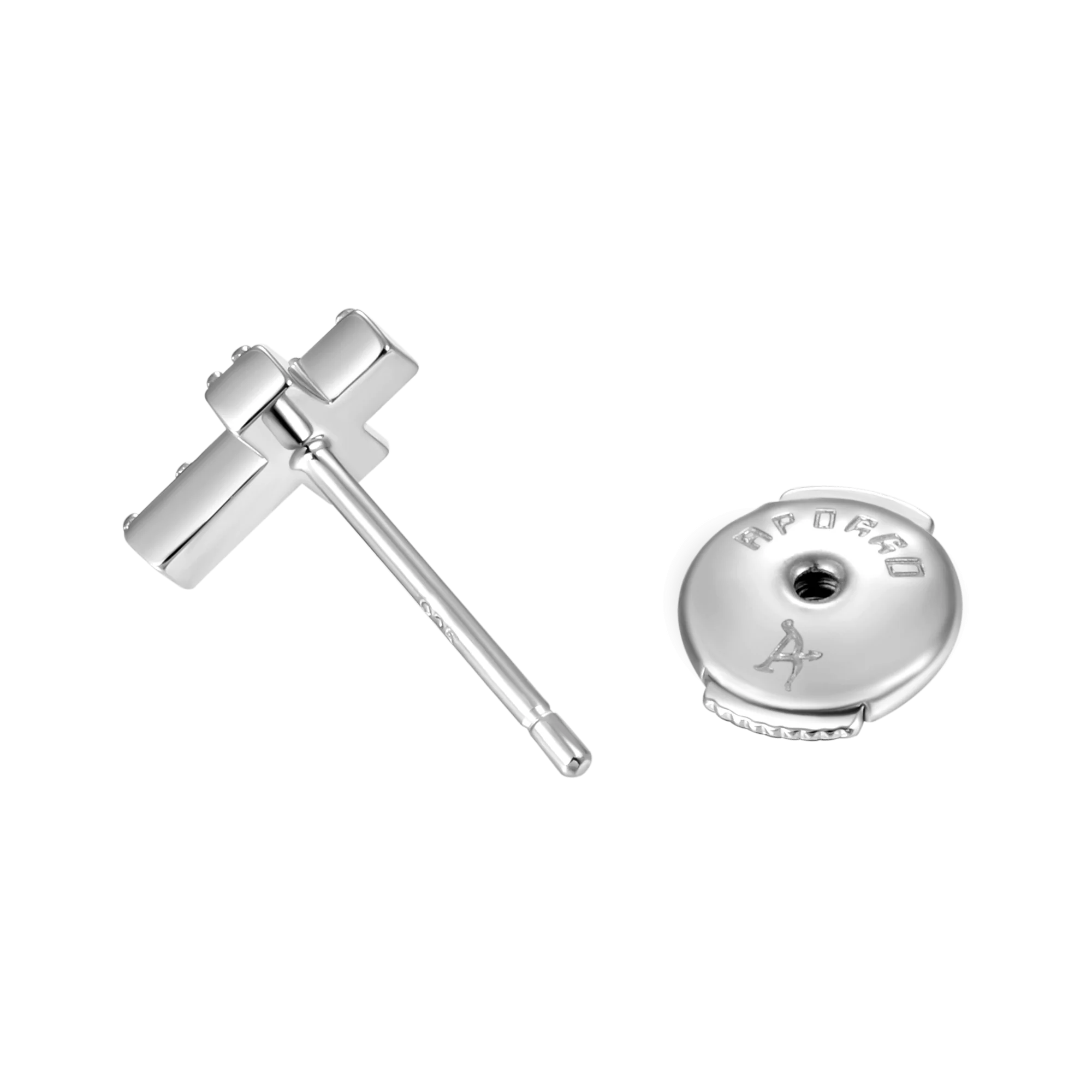 Single Eternal Cross Stud Earring - Image 4