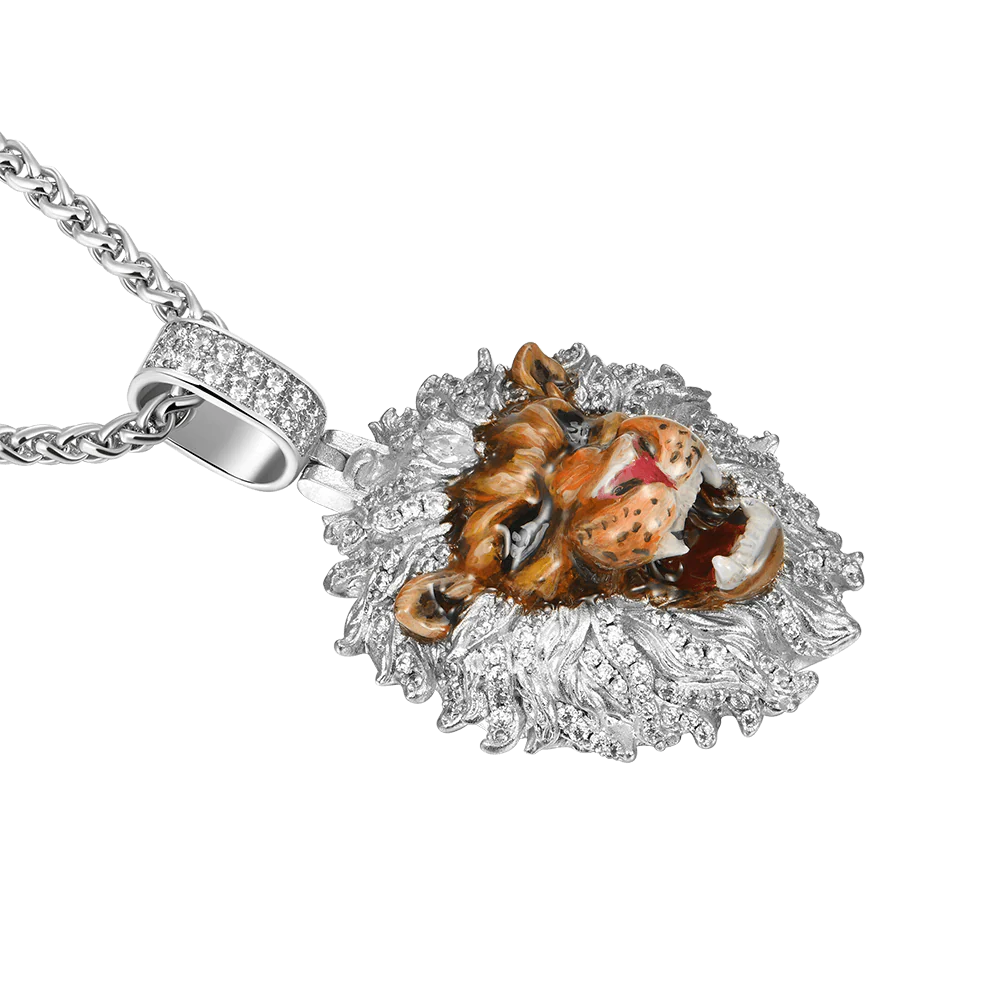 Fearless Lion Enamel Miniature Pendant - Image 6