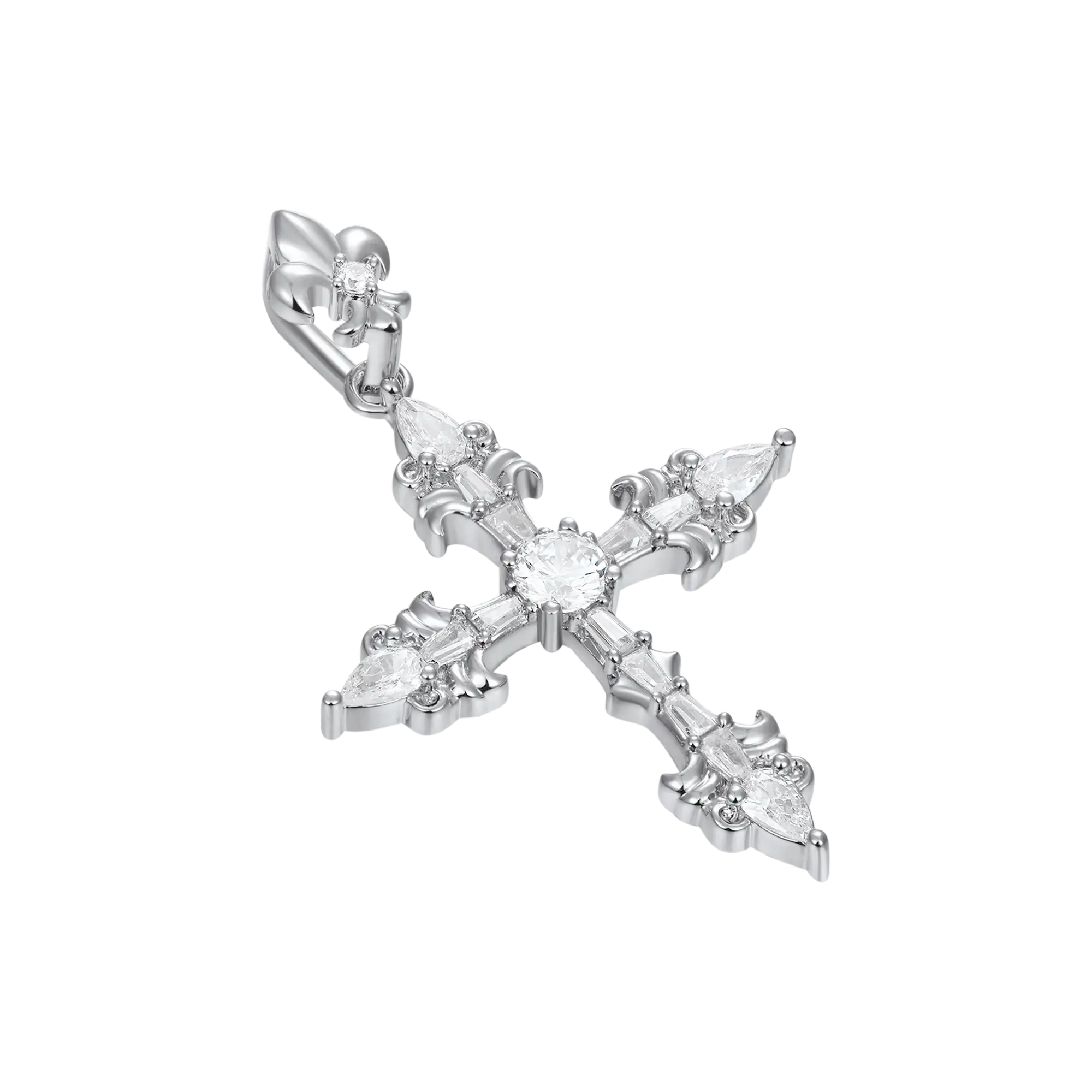 Fleur De Lis Cross Pendant - Image 7