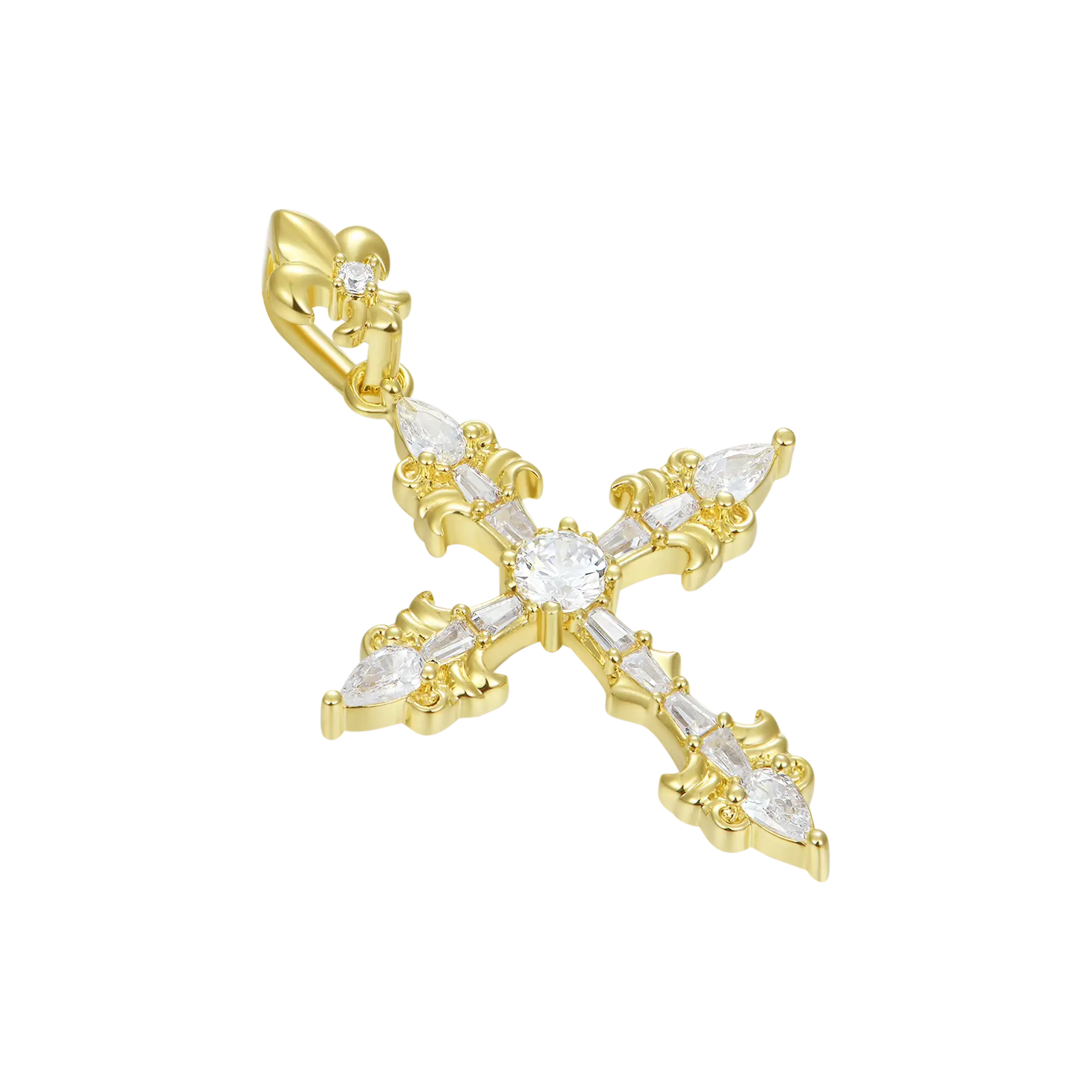 Fleur De Lis Cross Pendant - Image 9