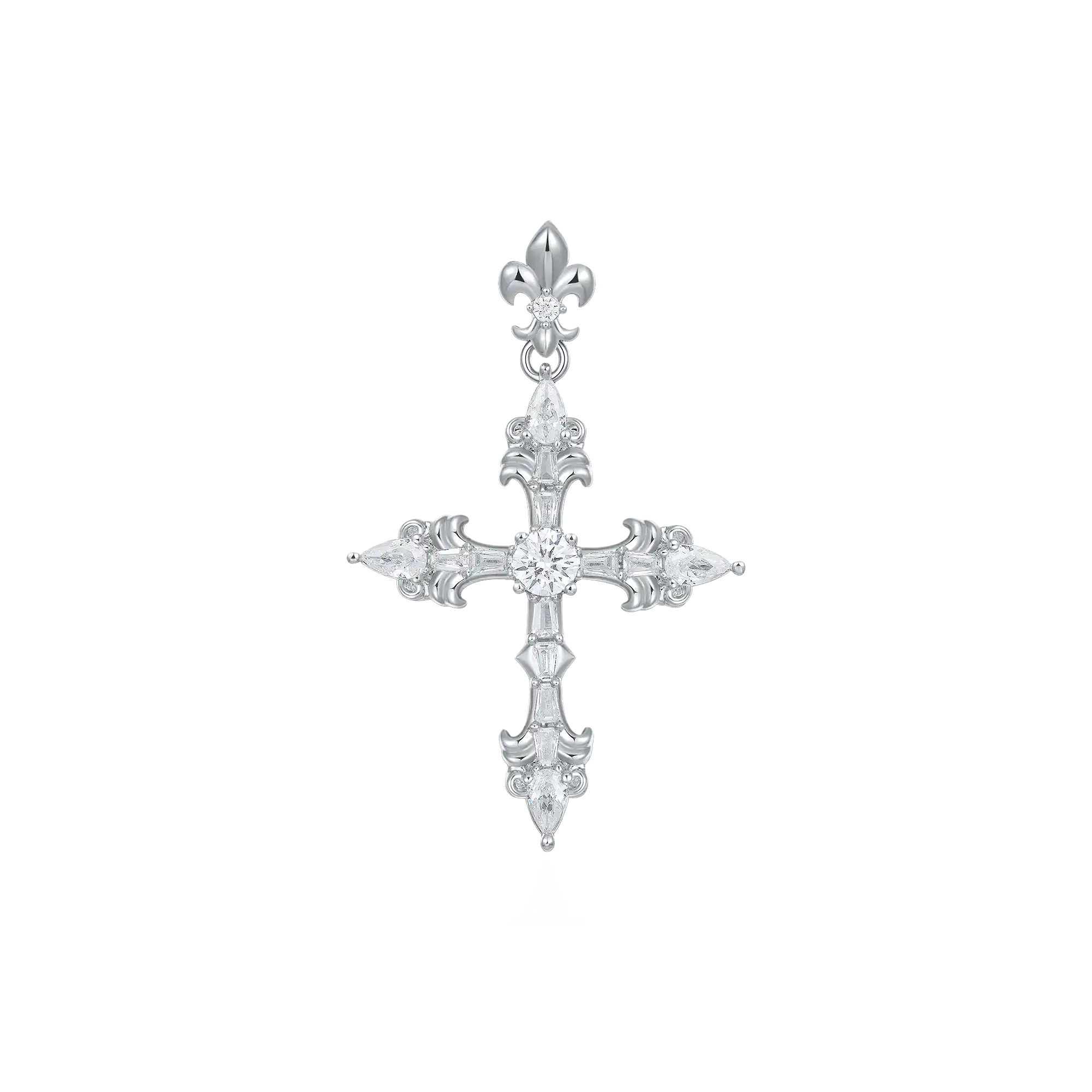 Fleur De Lis Cross Pendant