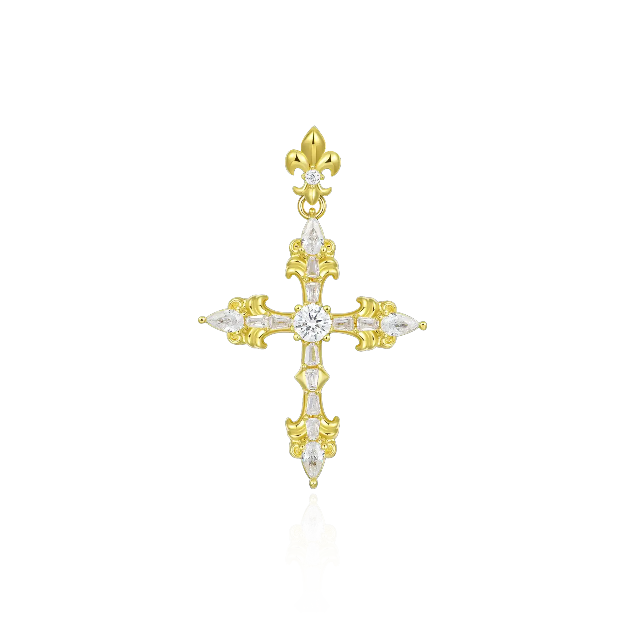 Fleur De Lis Cross Pendant - Image 6