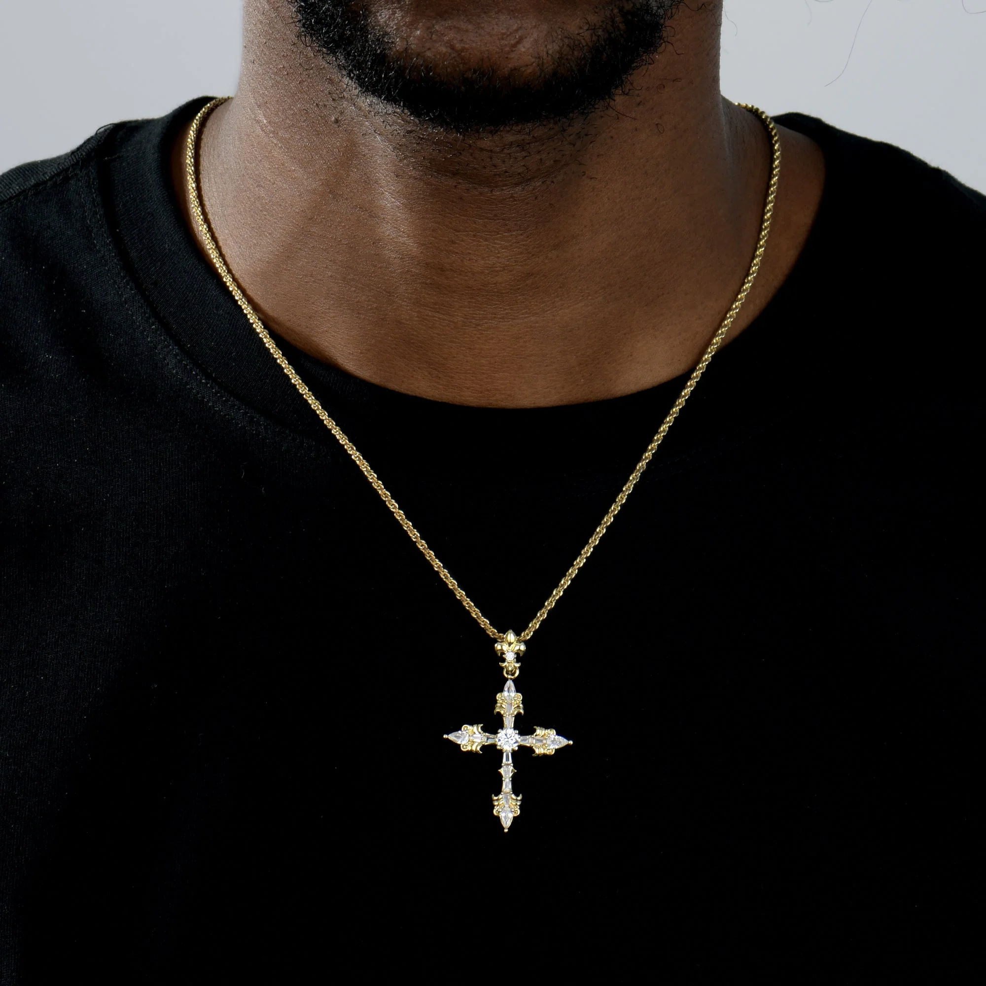 Fleur De Lis Cross Pendant - Image 7