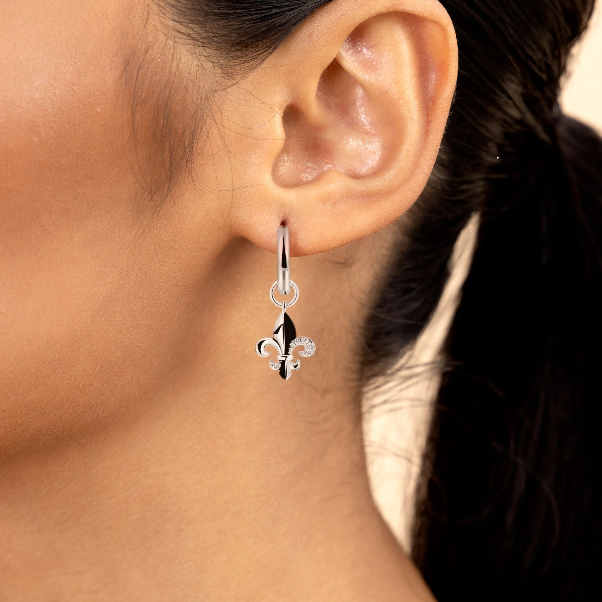 Fleur de lis Dangly Earring - Single - Image 3