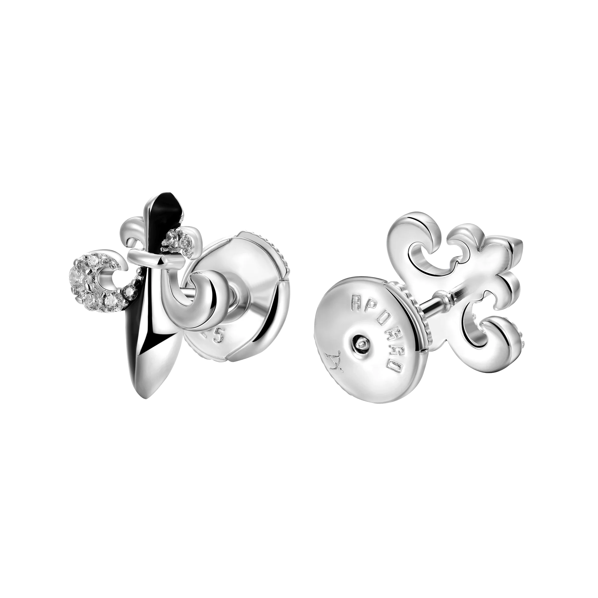 Single Fleur de lis Stud Earring - Image 5