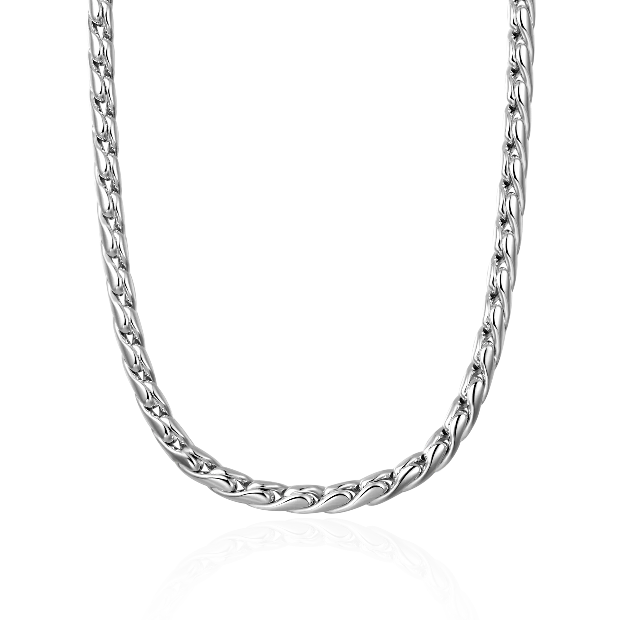 4.5mm Franco Chain - White Gold