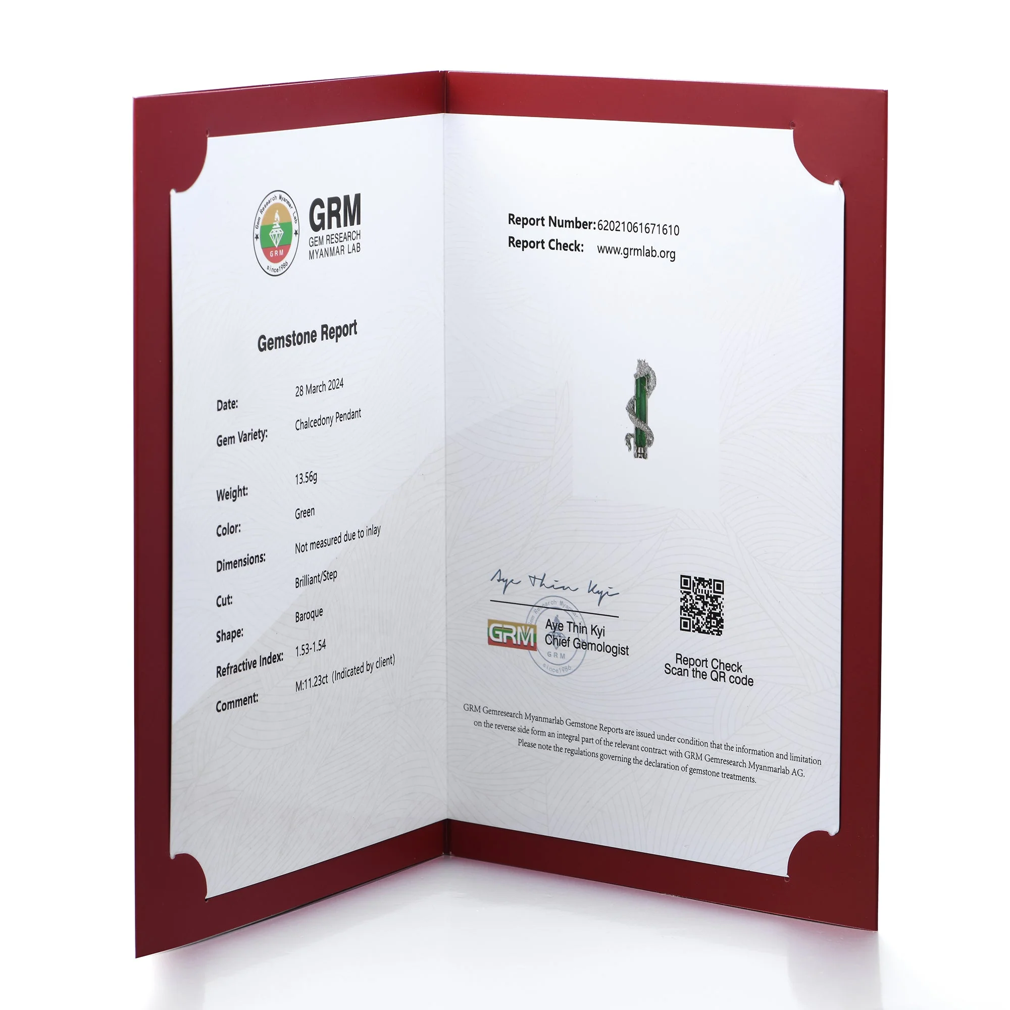 GRM Jade Gemstone Certificate - Image 2