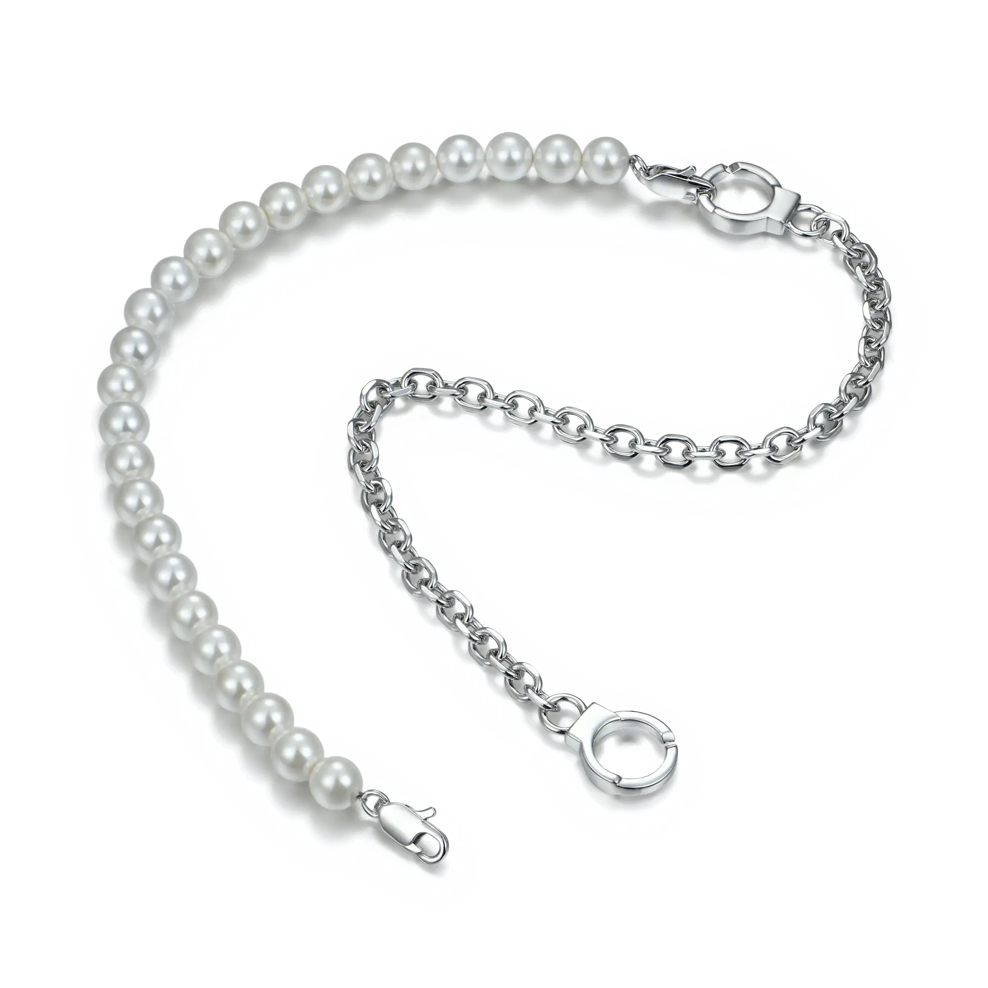 ESSENTIALS Handcuffs Pearl Panel Detachable Necklace - Image 3