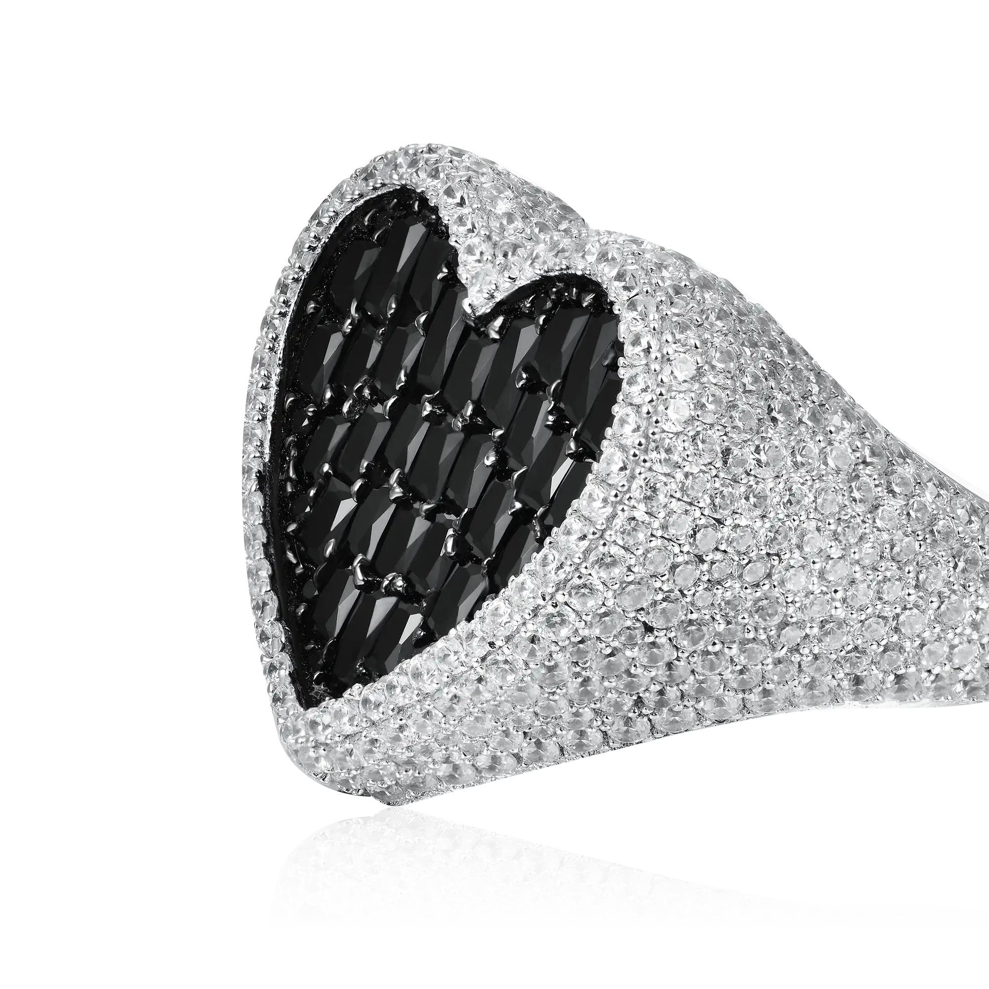 Custom Heart Shaped Baguette Ring - Image 3