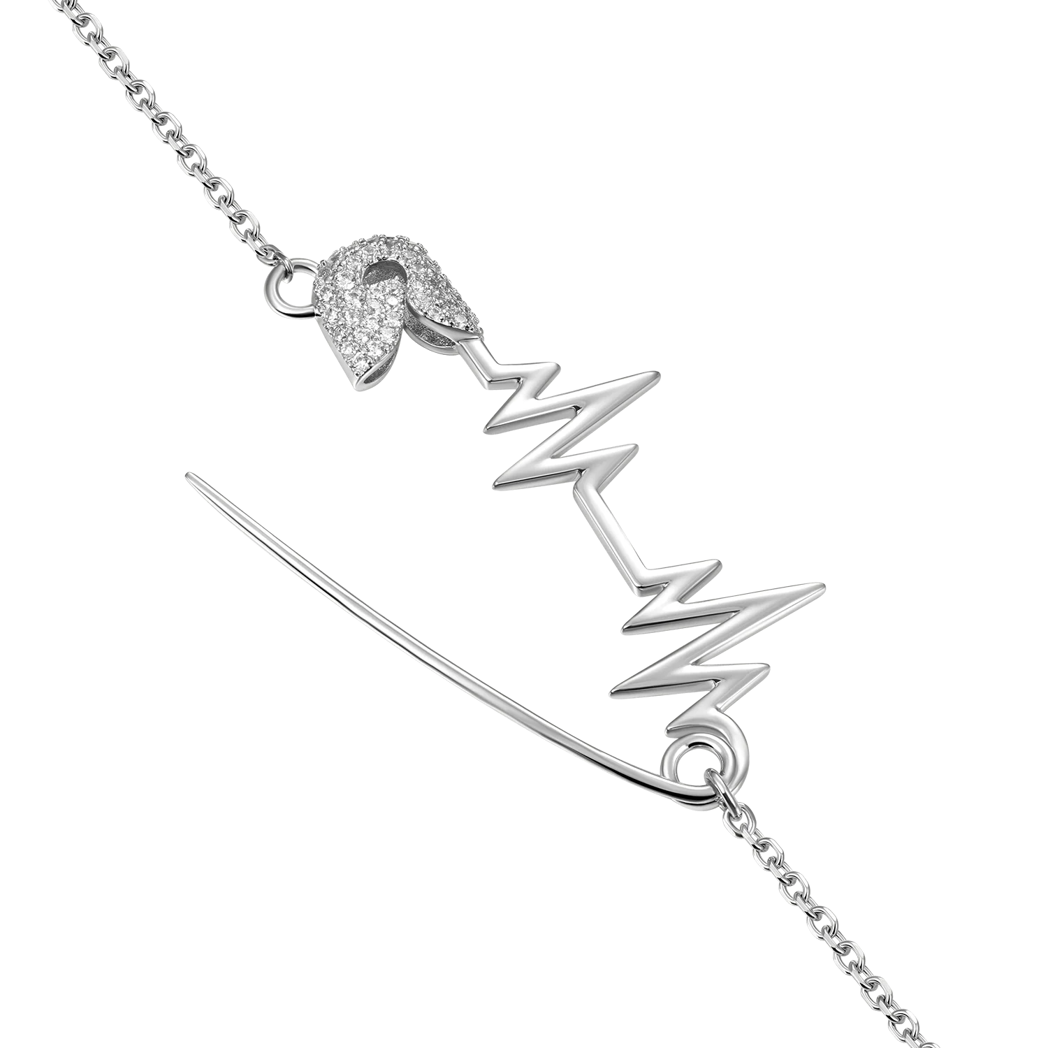 ESSENTIALS Heartbeat Pin Adjustable Necklace - Image 3