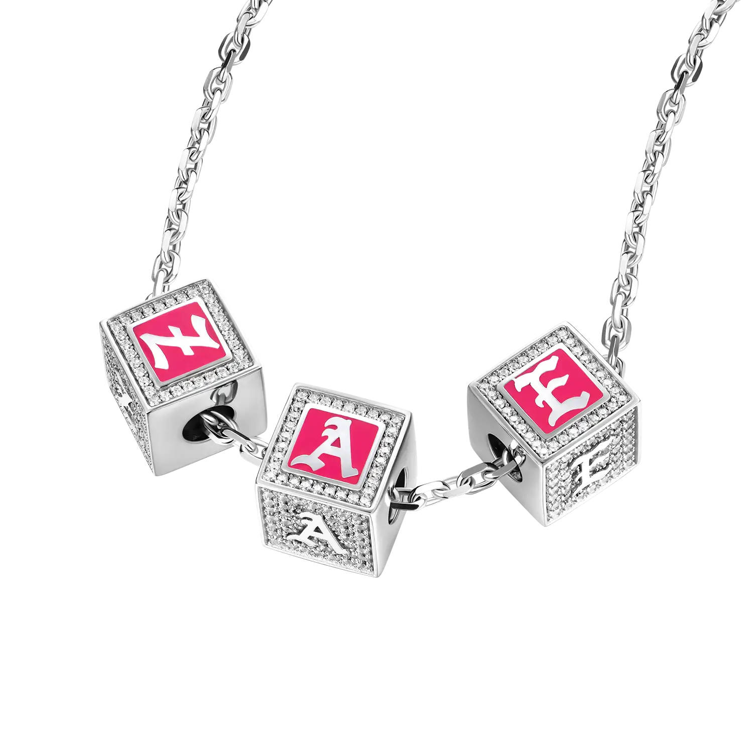 Custom Iced Moissanite 3D Enamel Dice Pendant - Image 6