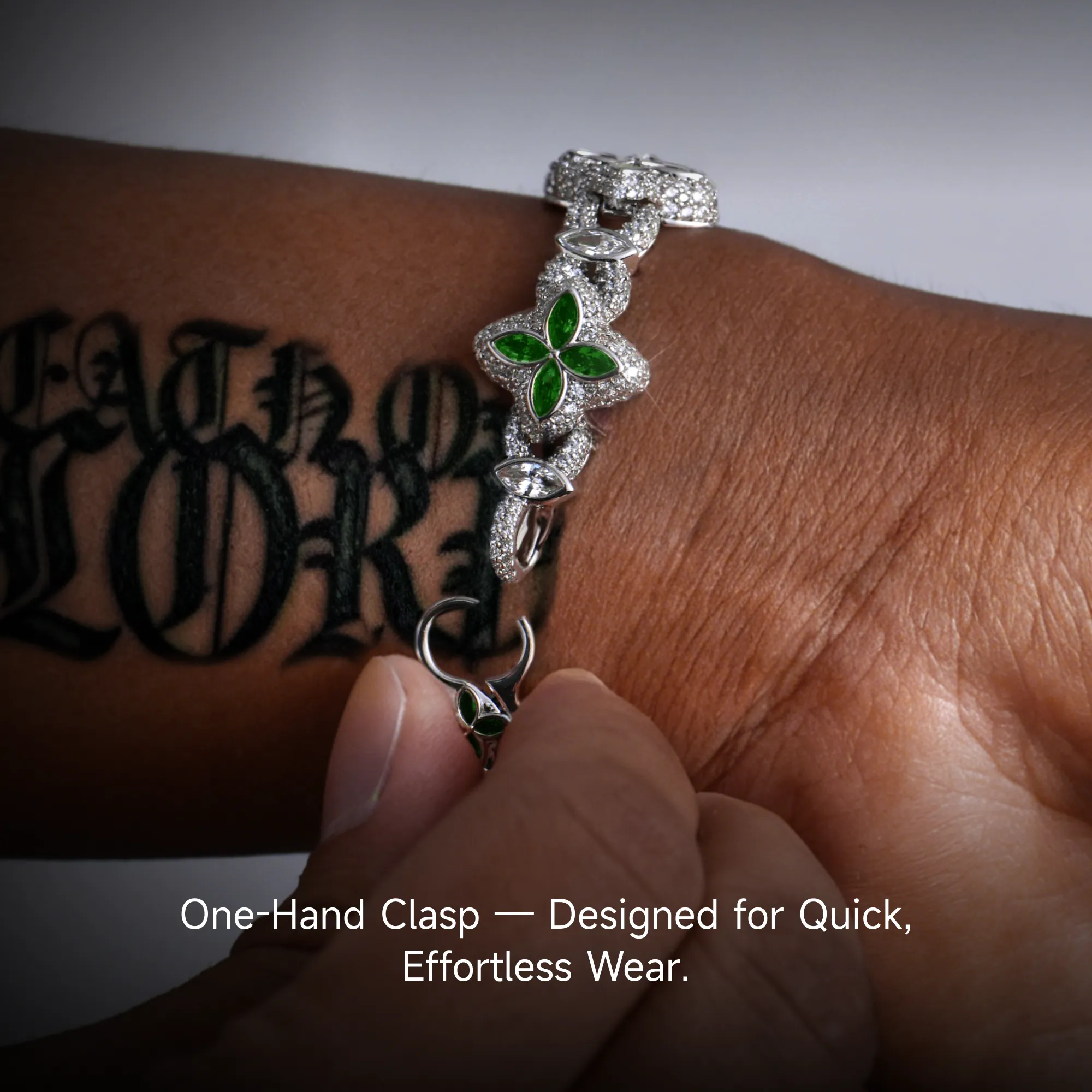 Iced Luminous Clover Bracelet - Image 6
